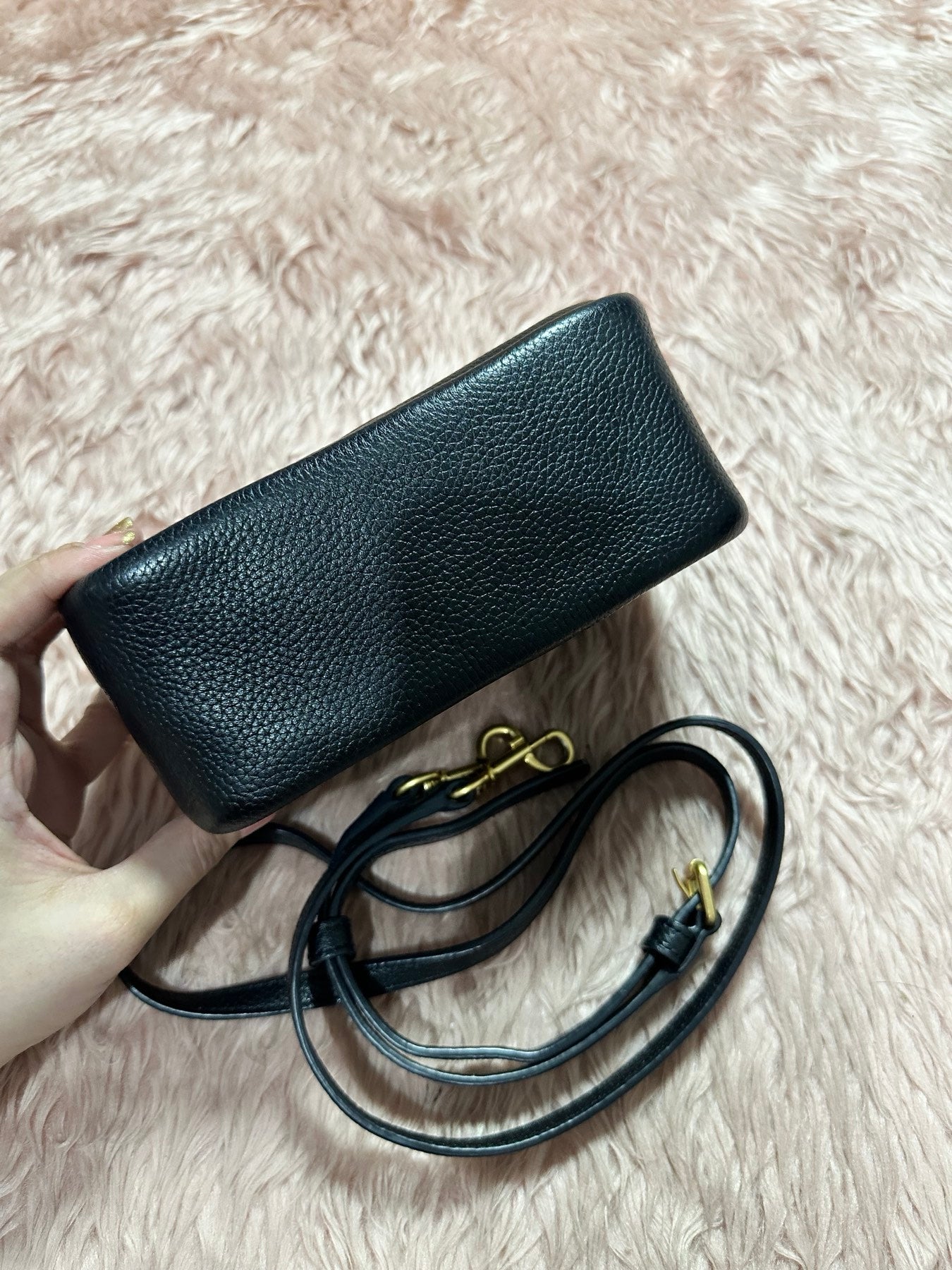 AUTHENTIC/ORIGINAL Preloved Tory Burch Perry Bombe Mini Bag Black