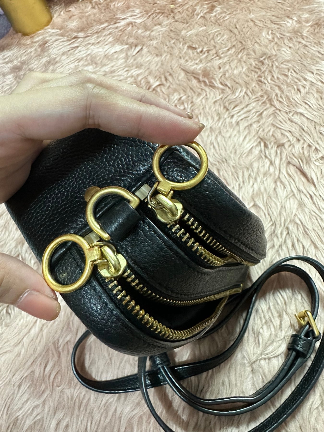 AUTHENTIC/ORIGINAL Preloved Tory Burch Perry Bombe Mini Bag Black