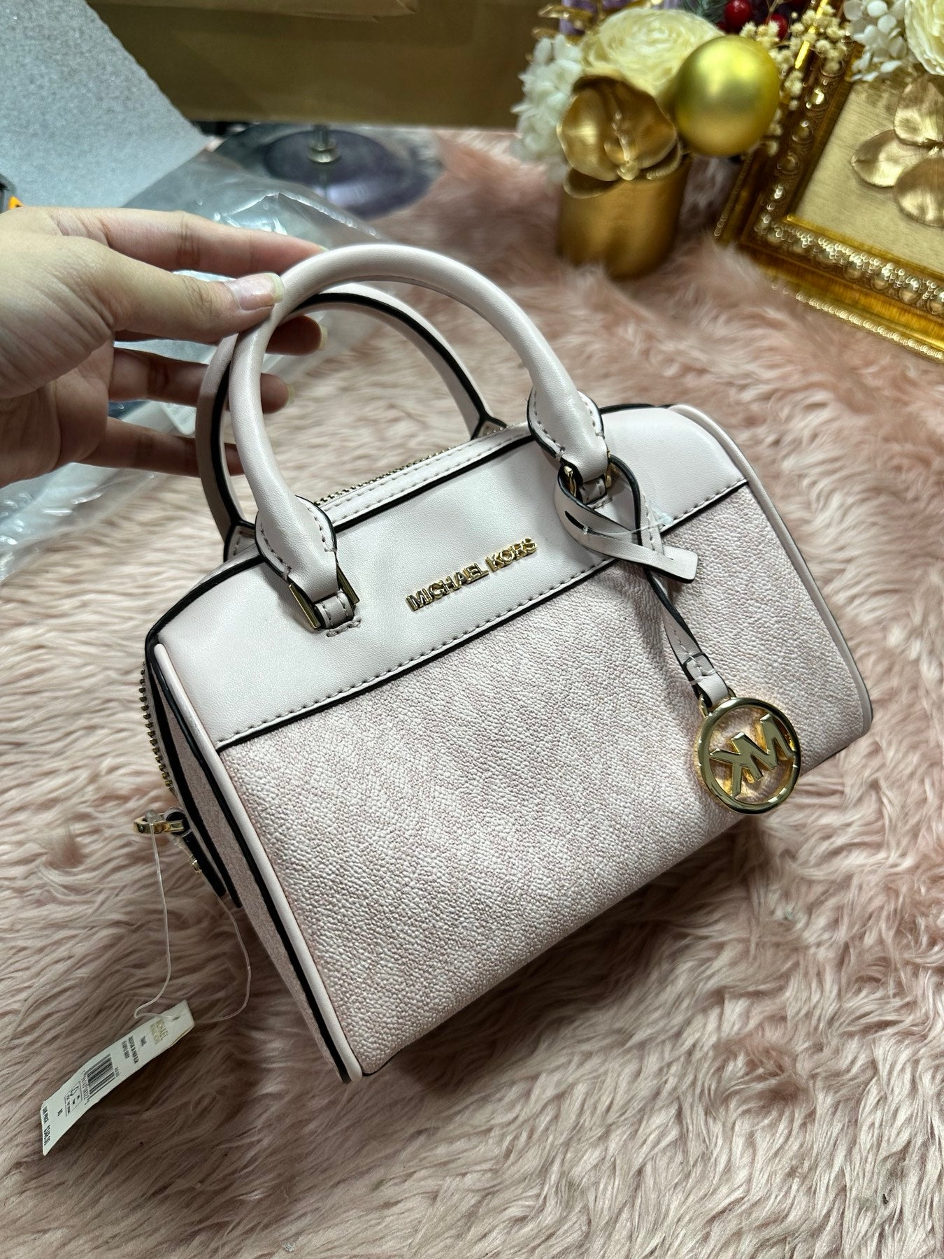 ORIG & IMPORTED MK Jet Set Travel Extra Small Duffle Crossbody Bag Pink