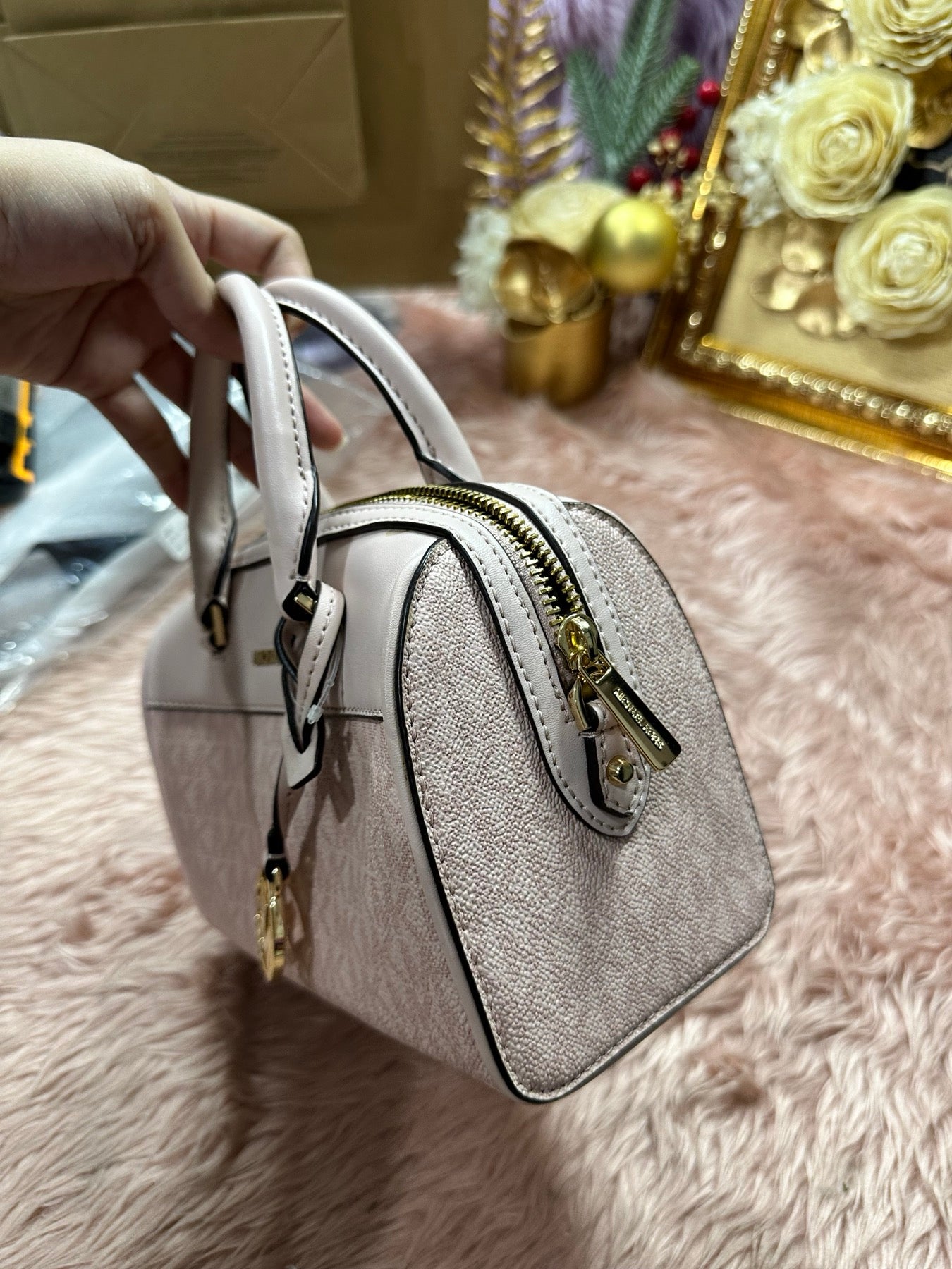 ORIG & IMPORTED MK Jet Set Travel Extra Small Duffle Crossbody Bag Pink