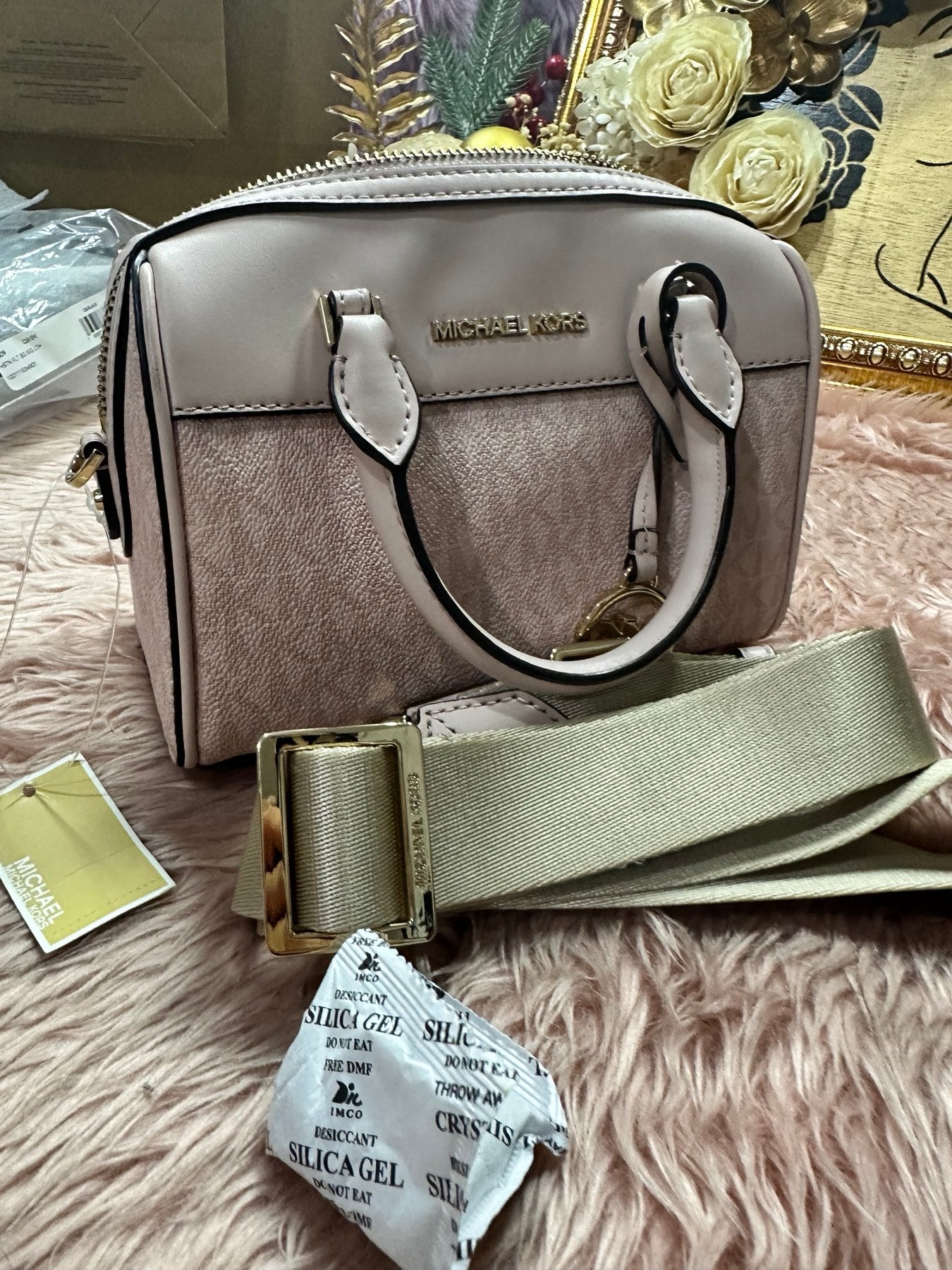 ORIG & IMPORTED MK Jet Set Travel Extra Small Duffle Crossbody Bag Pink