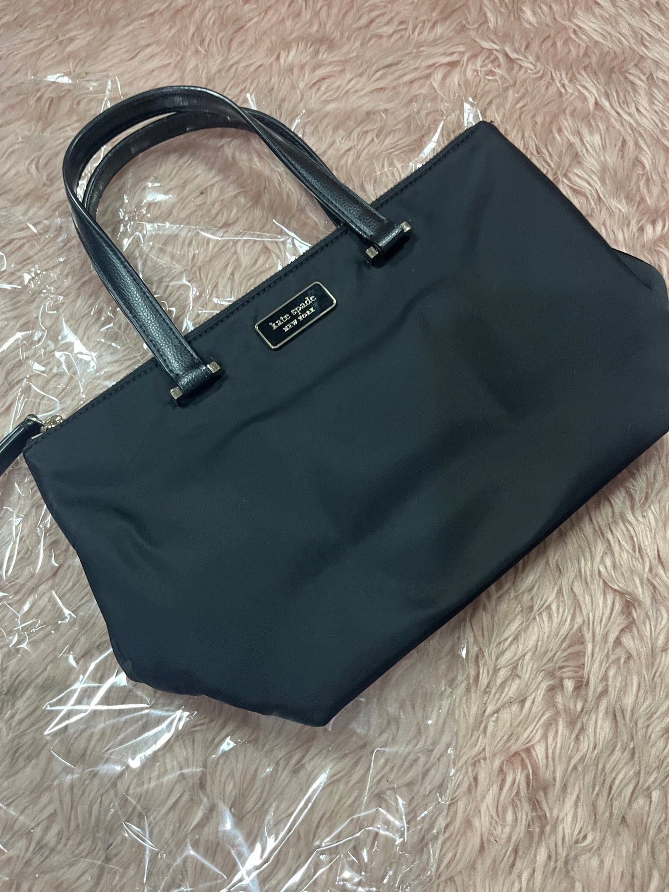 ORIG Preloved Kate Spade KS Dawn Insulated Tote Small Black Nylon Bag