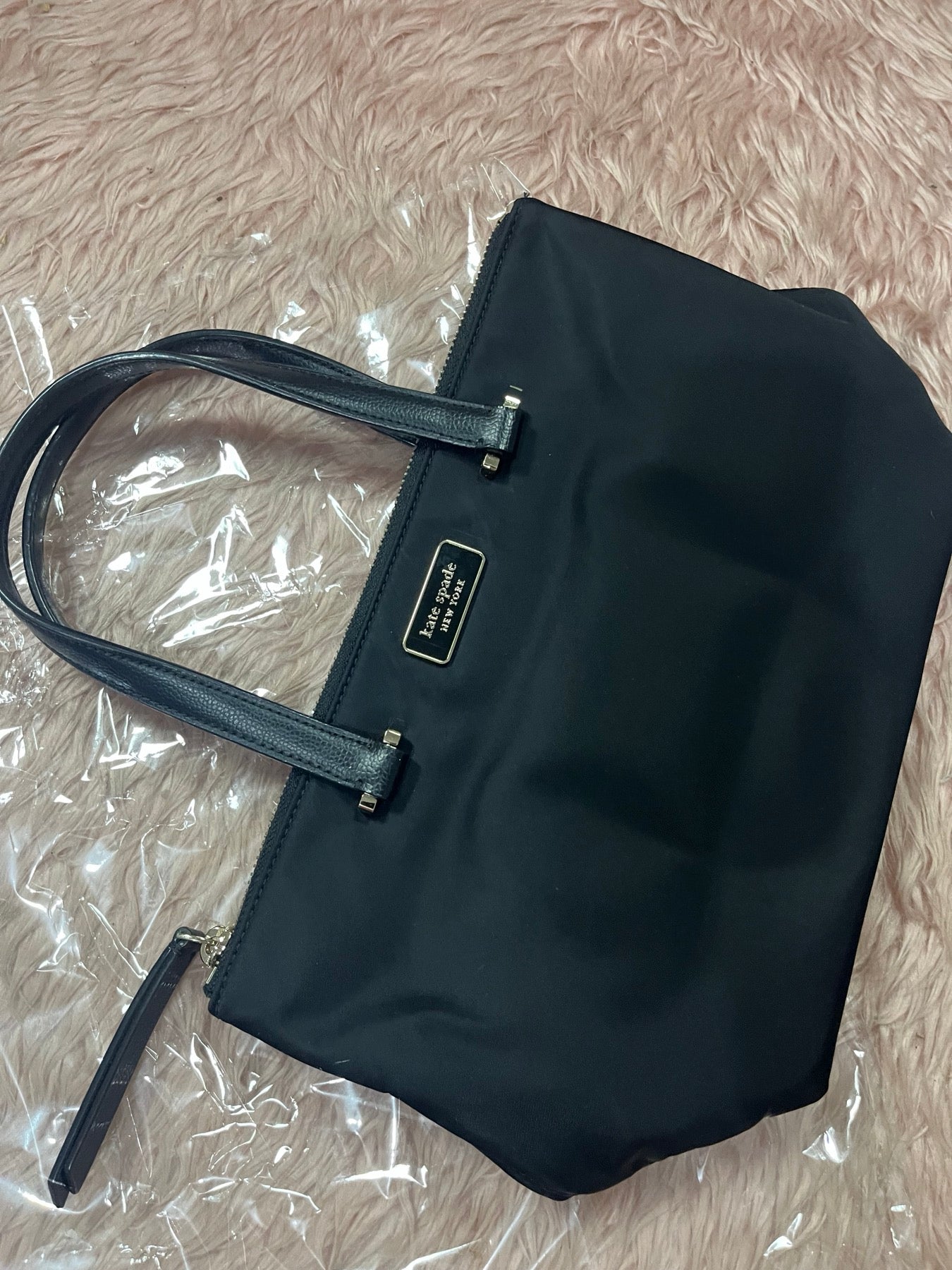 ORIG Preloved Kate Spade KS Dawn Insulated Tote Small Black Nylon Bag