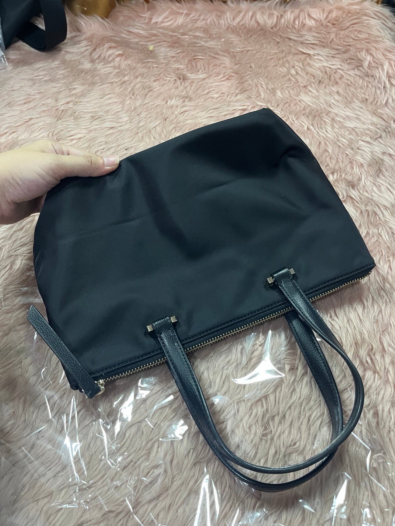 ORIG Preloved Kate Spade KS Dawn Insulated Tote Small Black Nylon Bag
