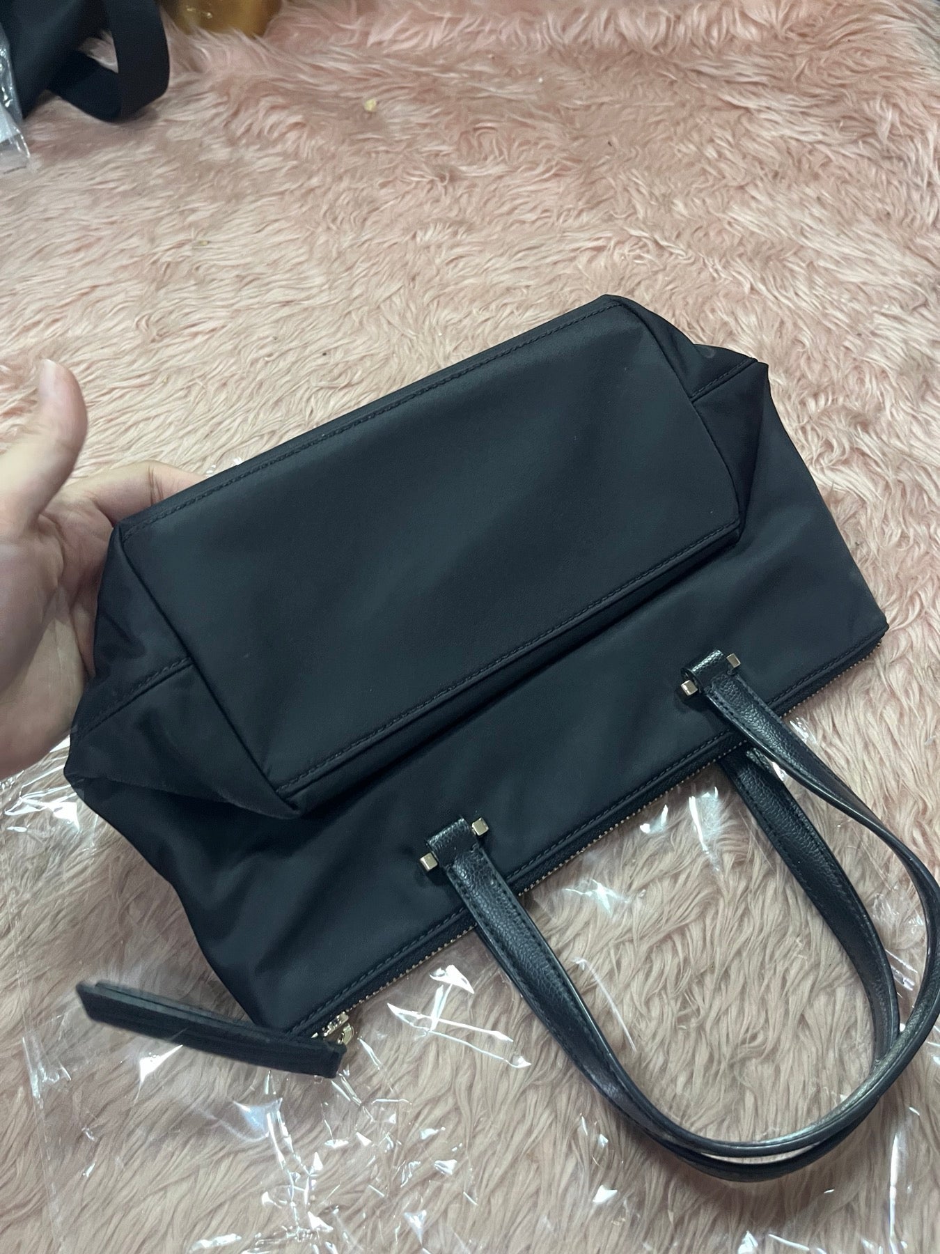 ORIG Preloved Kate Spade KS Dawn Insulated Tote Small Black Nylon Bag