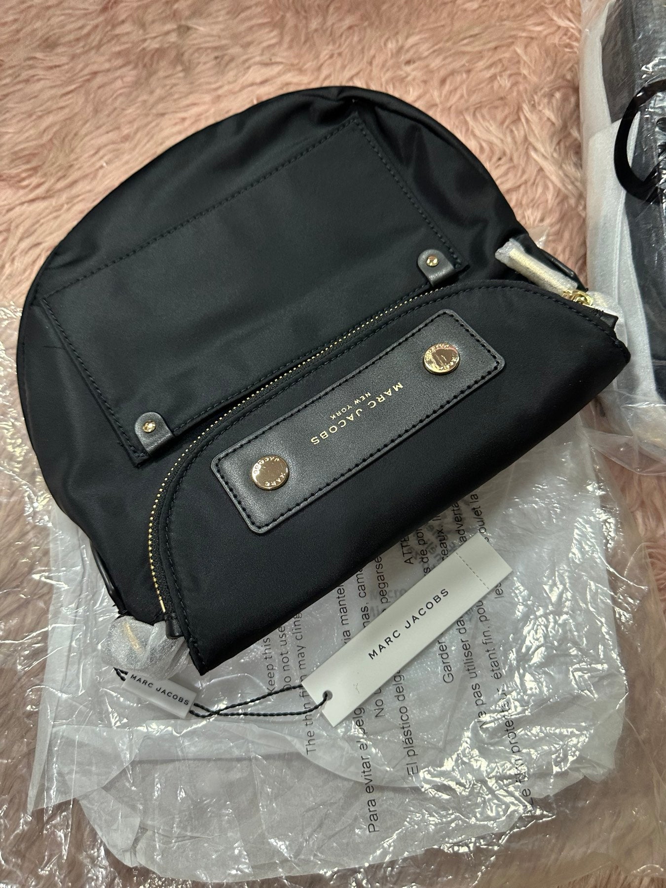 ORIG & IMPORTED MARC JACOBS MJ Preppy Nylon Mini Natasha Crossbody Bag Black
