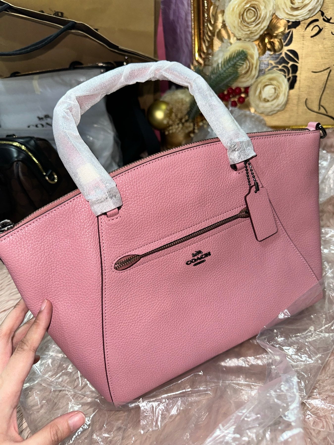 ORIG & IMPORTED COACH Prairie Satchel Bag in True Pink