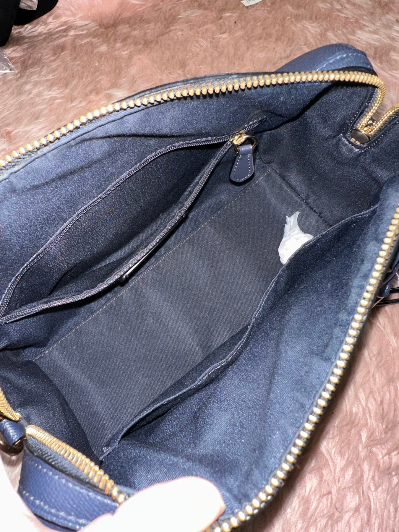 ORIG Preloved COACH Rowan Satchel Bag Navy Blue