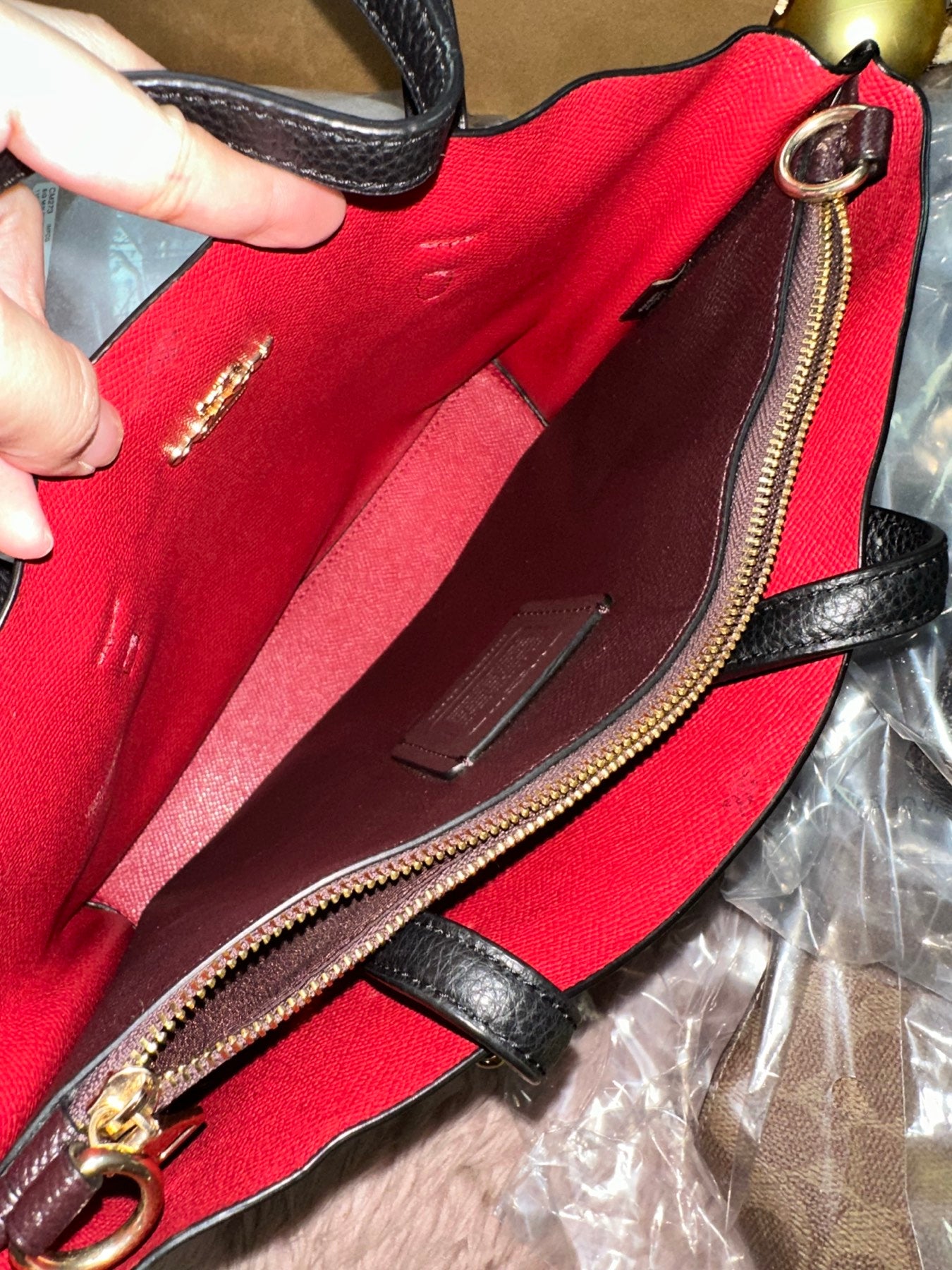 ORIG Preloved COACH Mollie Tote 25 Black Bag