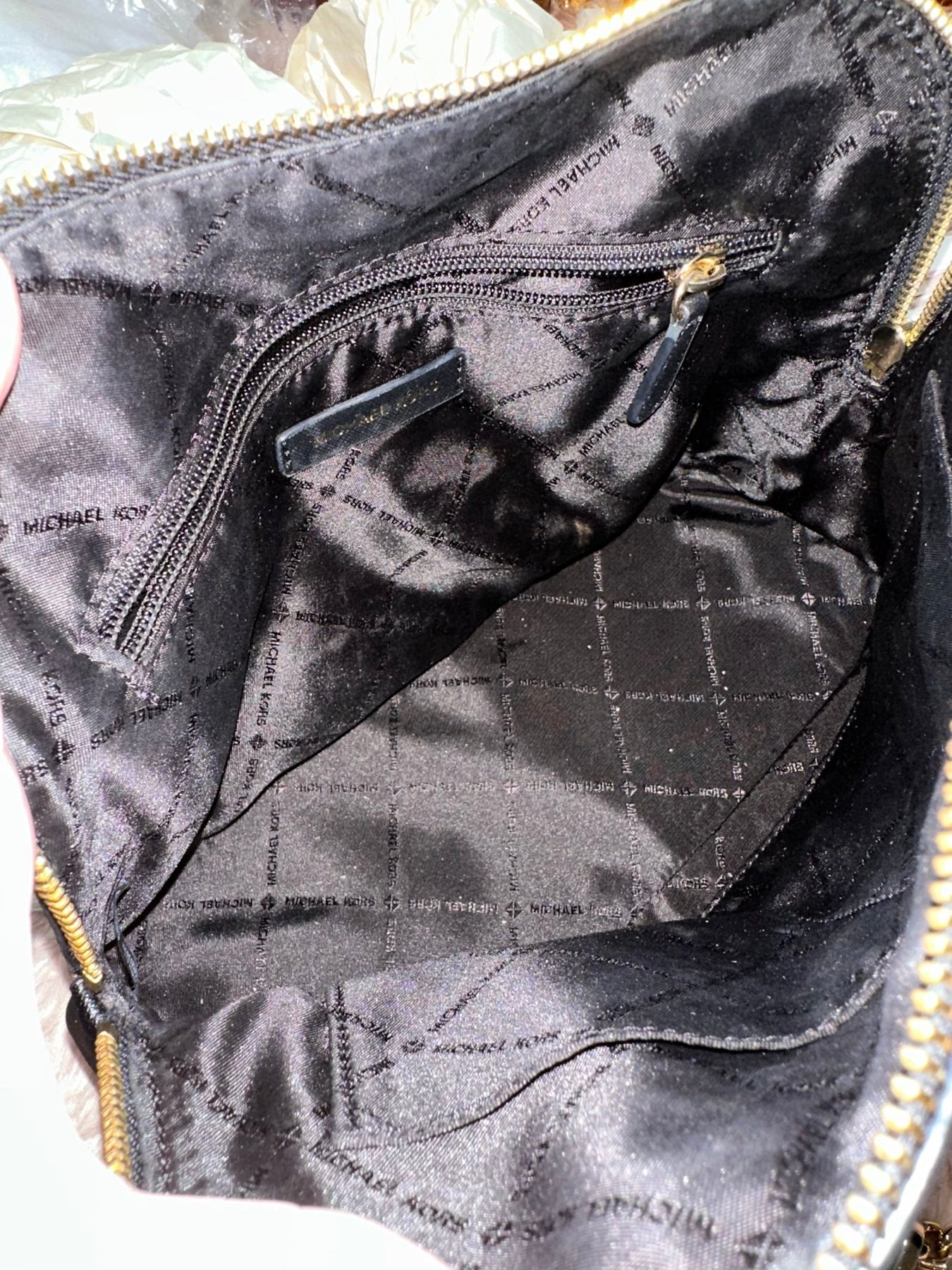 ORIG Preloved MICHAEL KORS MK Jet Set Travel Medium Saffiano Leather Dome Satchel Black Bag