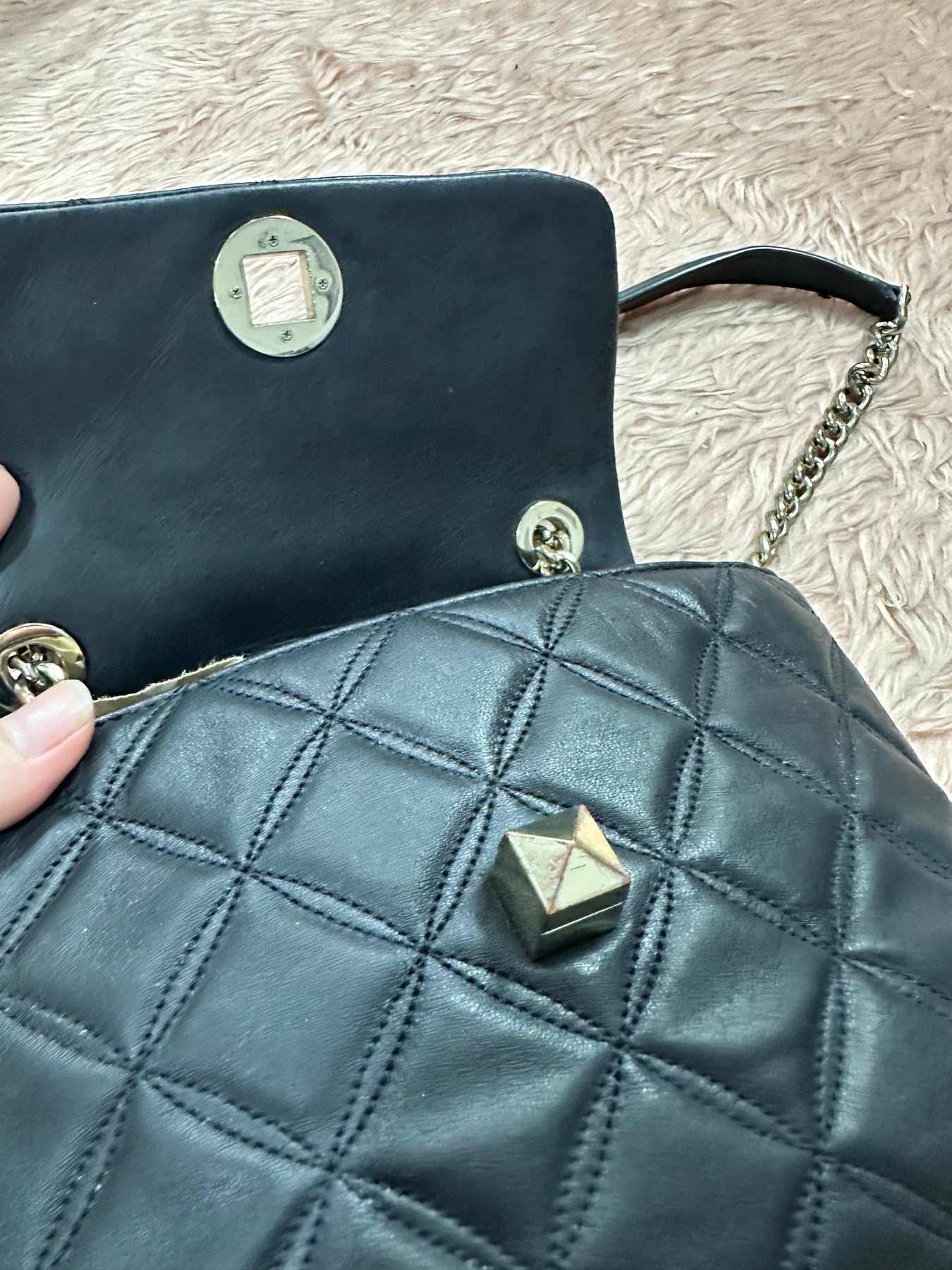 ORIG Preloved Kate Spade KS Natalia Small Flap Crossbody Black Bag