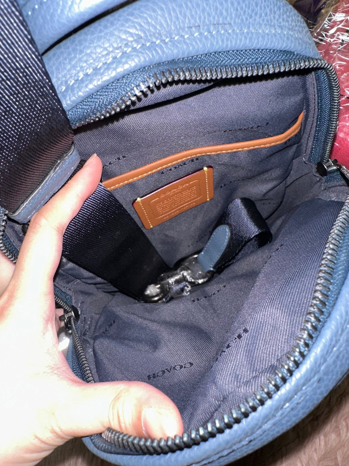ORIG & IMPORTED Coach Retail Charter Pack Men Body Bag Blue