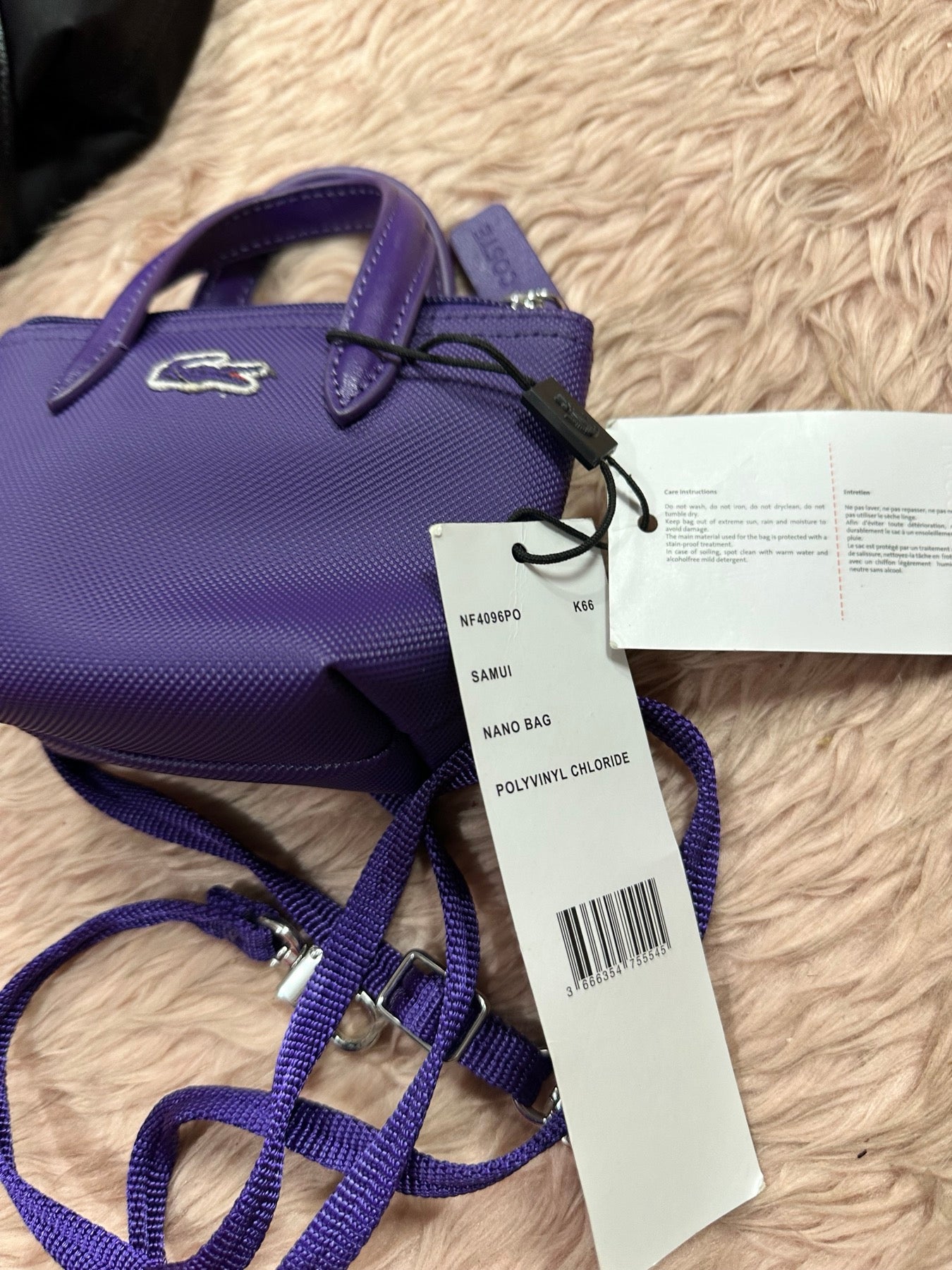 ORIG Preloved Lacoste Micro Concept Small Bag Purple