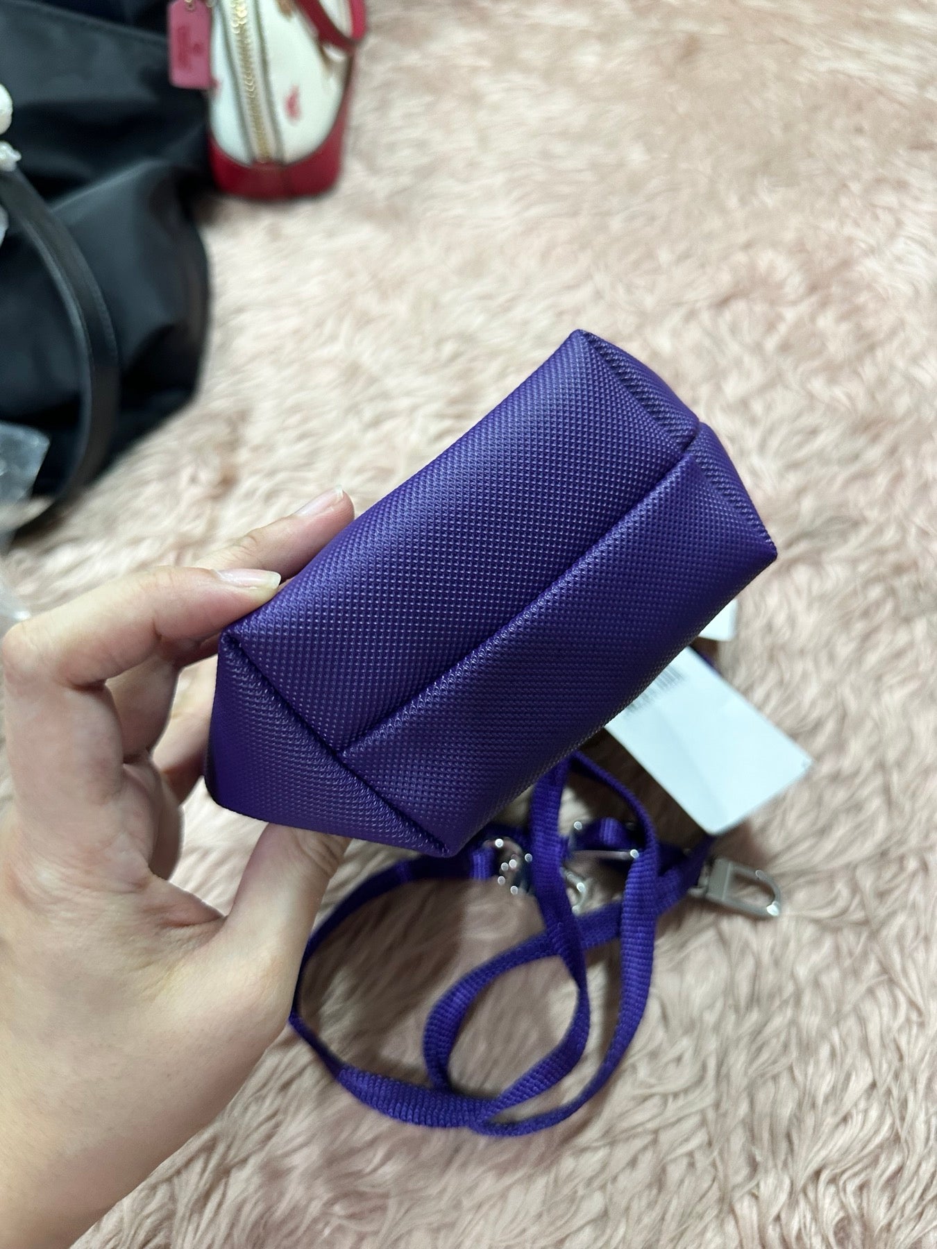 ORIG Preloved Lacoste Micro Concept Small Bag Purple
