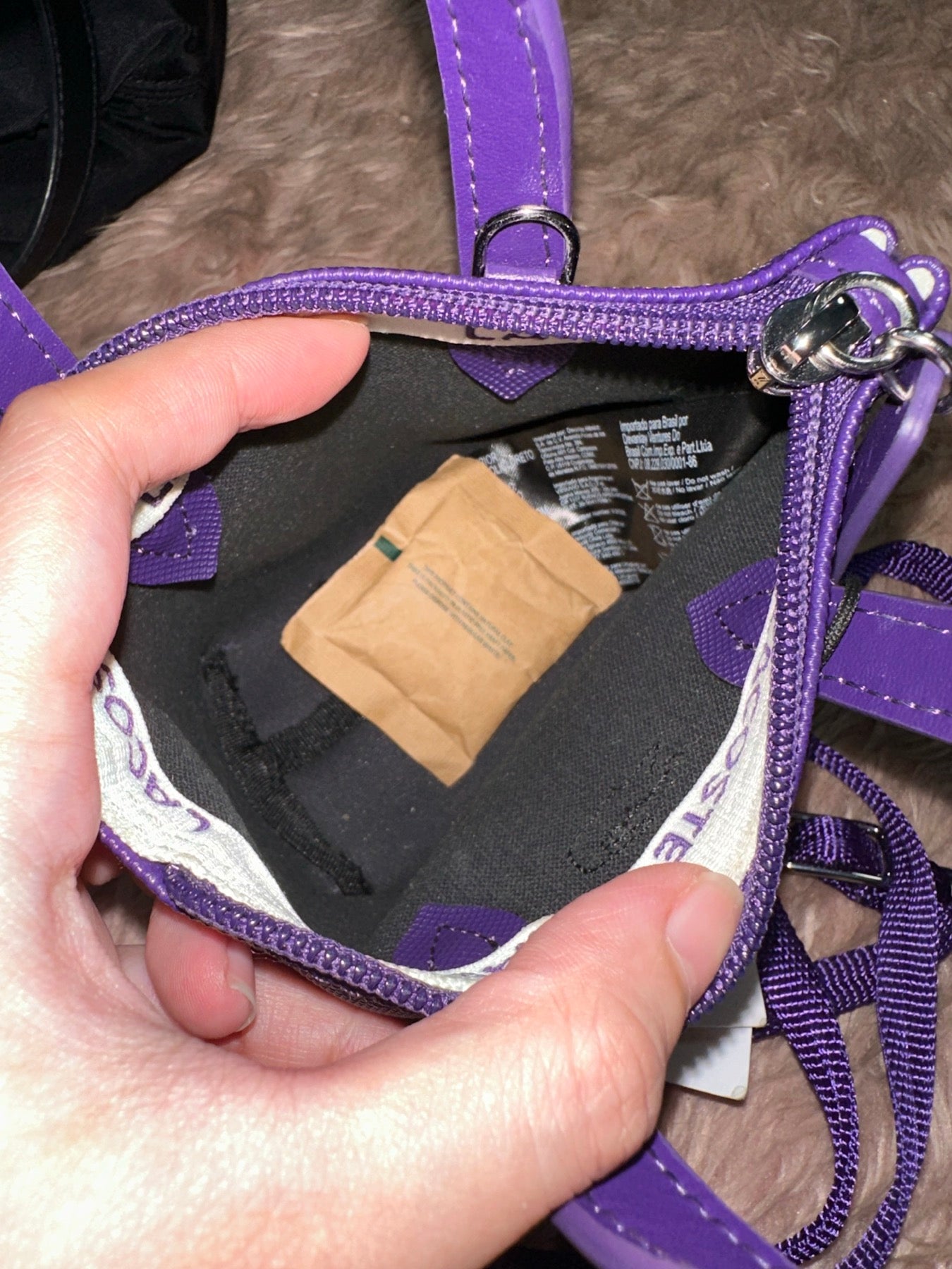 ORIG Preloved Lacoste Micro Concept Small Bag Purple