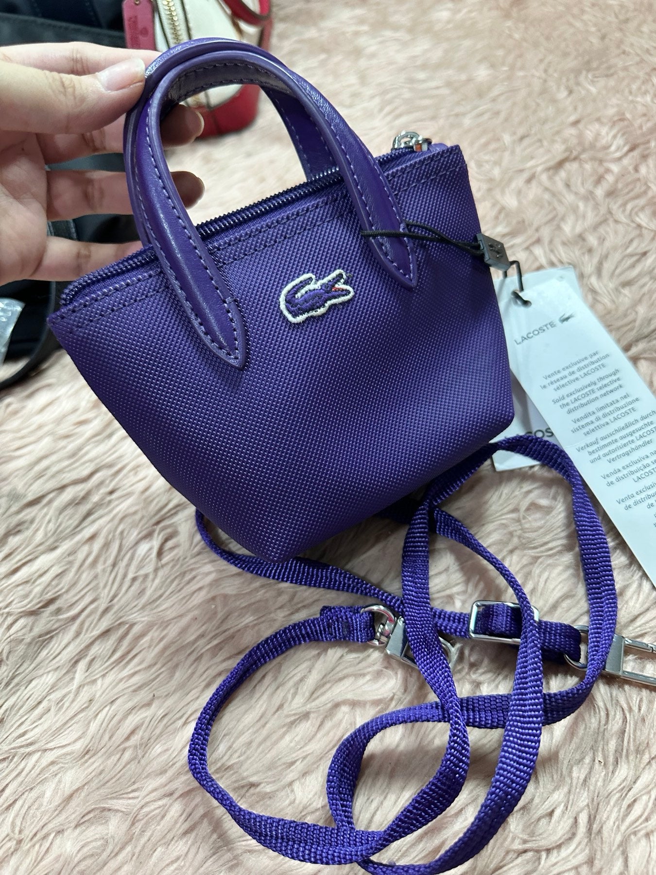 ORIG Preloved Lacoste Micro Concept Small Bag Purple