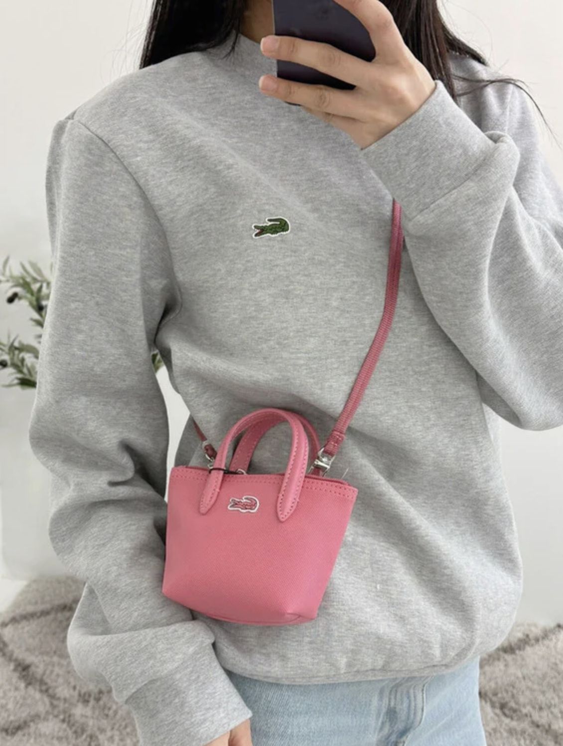 ORIG Preloved Lacoste Micro Concept Small Bag Purple