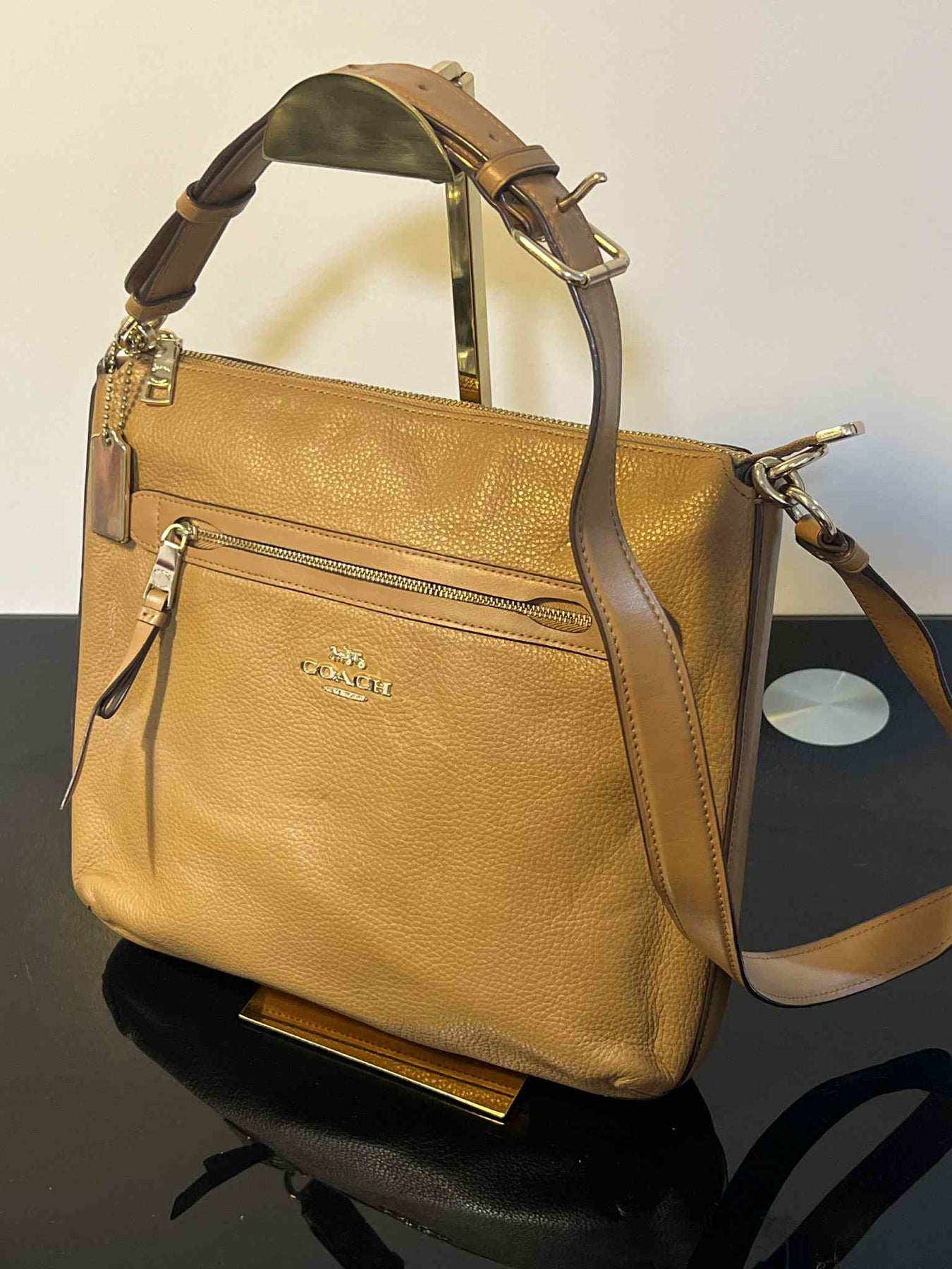 ORIG Preloved Coach Mae File Crossbody Medium Brown Bag