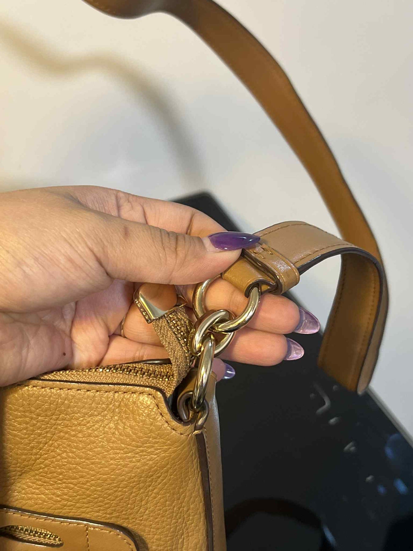 ORIG Preloved Coach Mae File Crossbody Medium Brown Bag