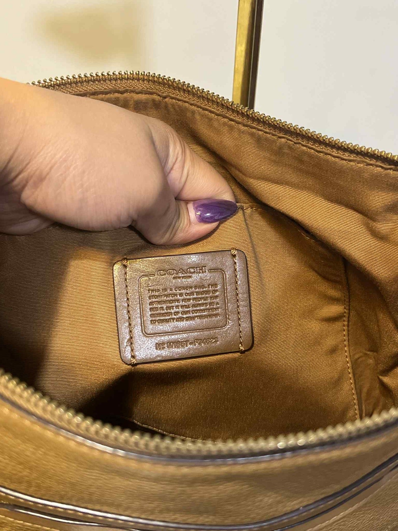 ORIG Preloved Coach Mae File Crossbody Medium Brown Bag