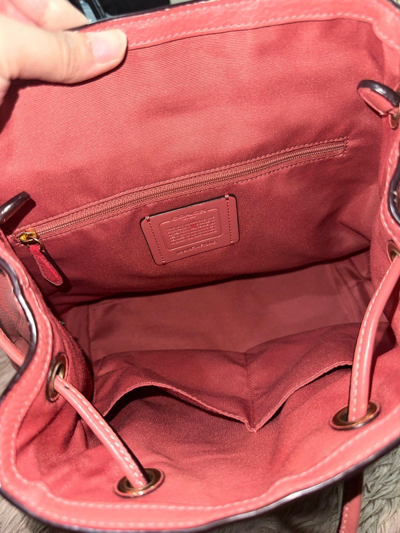 ORIG Preloved Coach Elle Medium Pink Backpack Bag