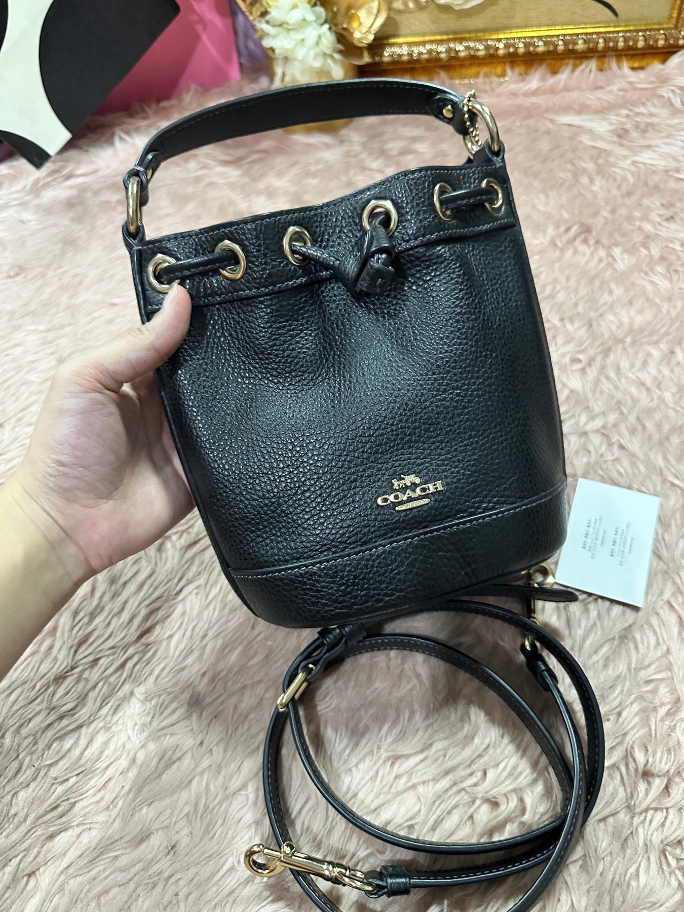 ORIG & IMPORTED Coach Mini Bucket Bag Black