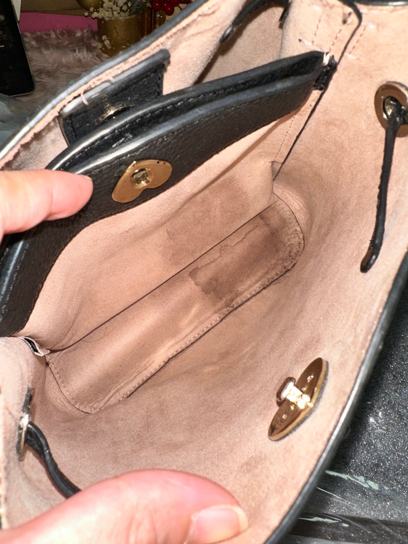 ORIG Preloved KATE SPADE KS Marti Small Bucket Black Bag