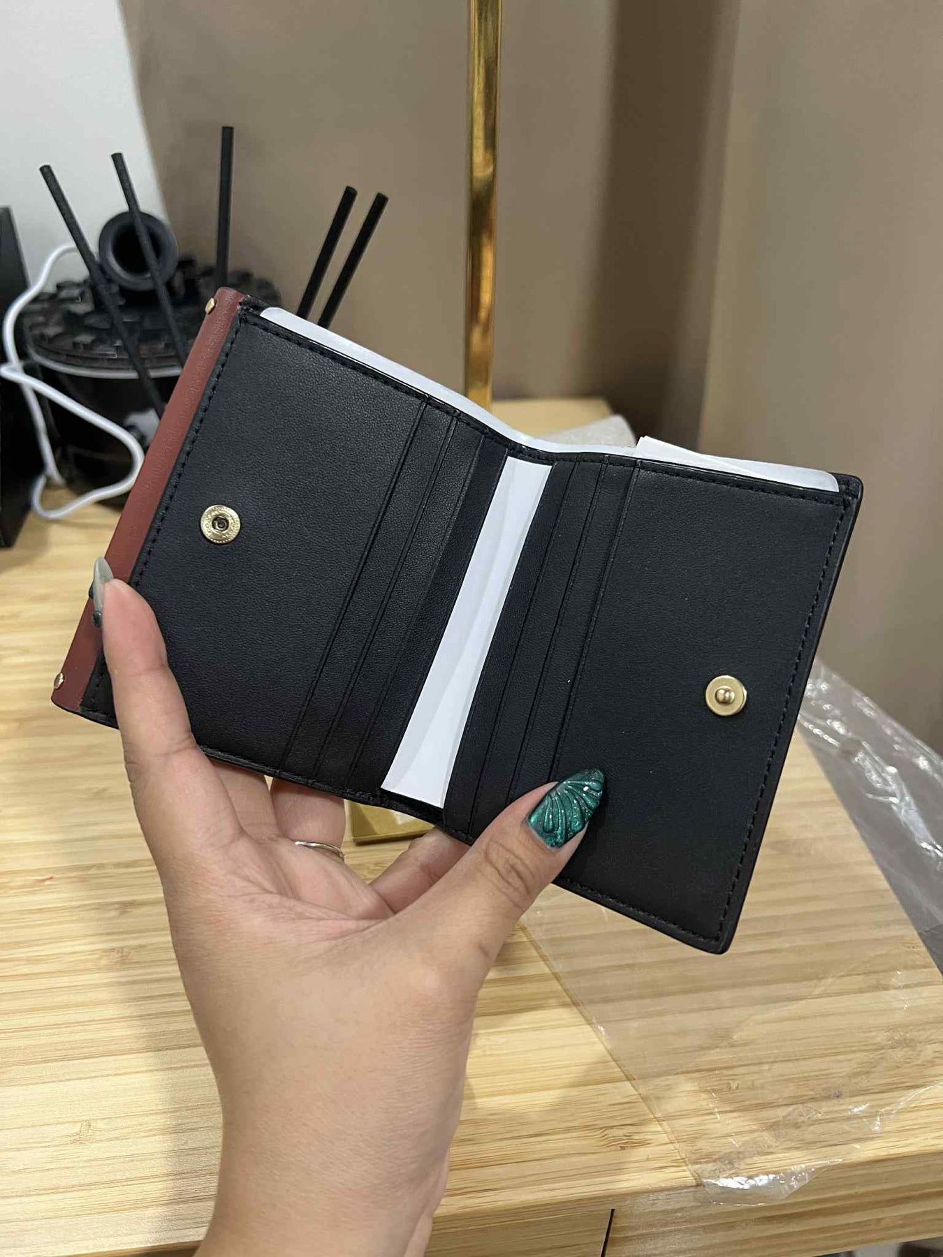 ORIG & IMPORTED COACH Georgie Small Wallet In Colorblock Signature Canvas With Rivets