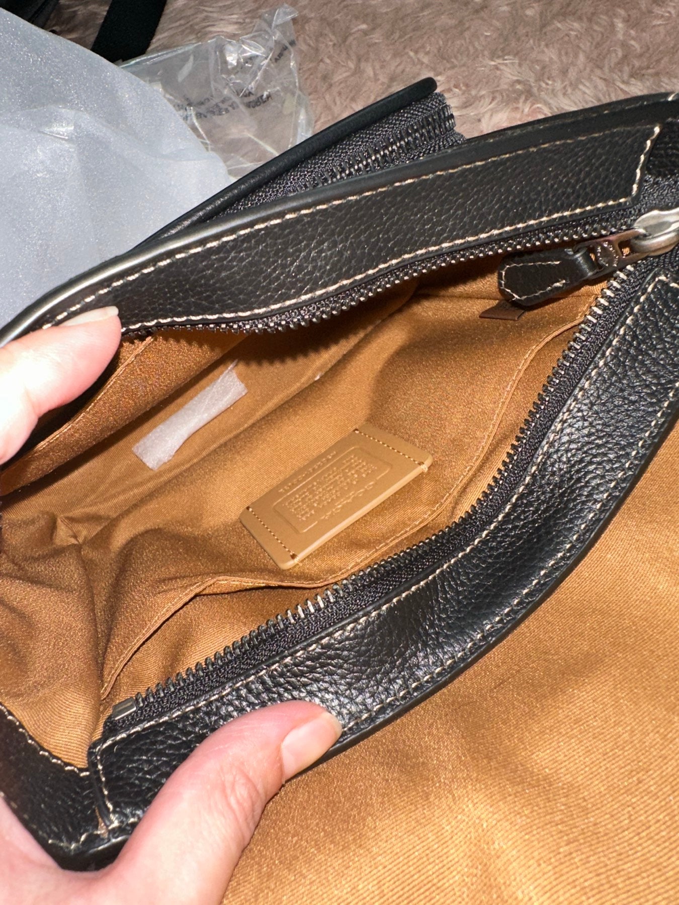 ORIG & IMPORTED COACH Men’s Sullivan Flap Bag Crossbody In Blocked Signature Canvas Khaki