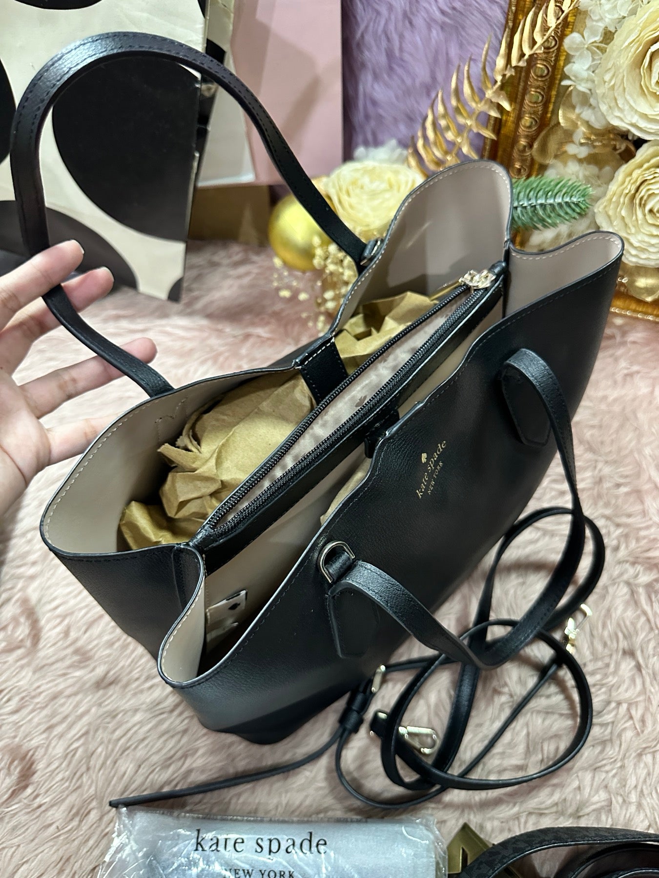 ORIG Preloved Kate Spade KS Harper Satchel Black Bag