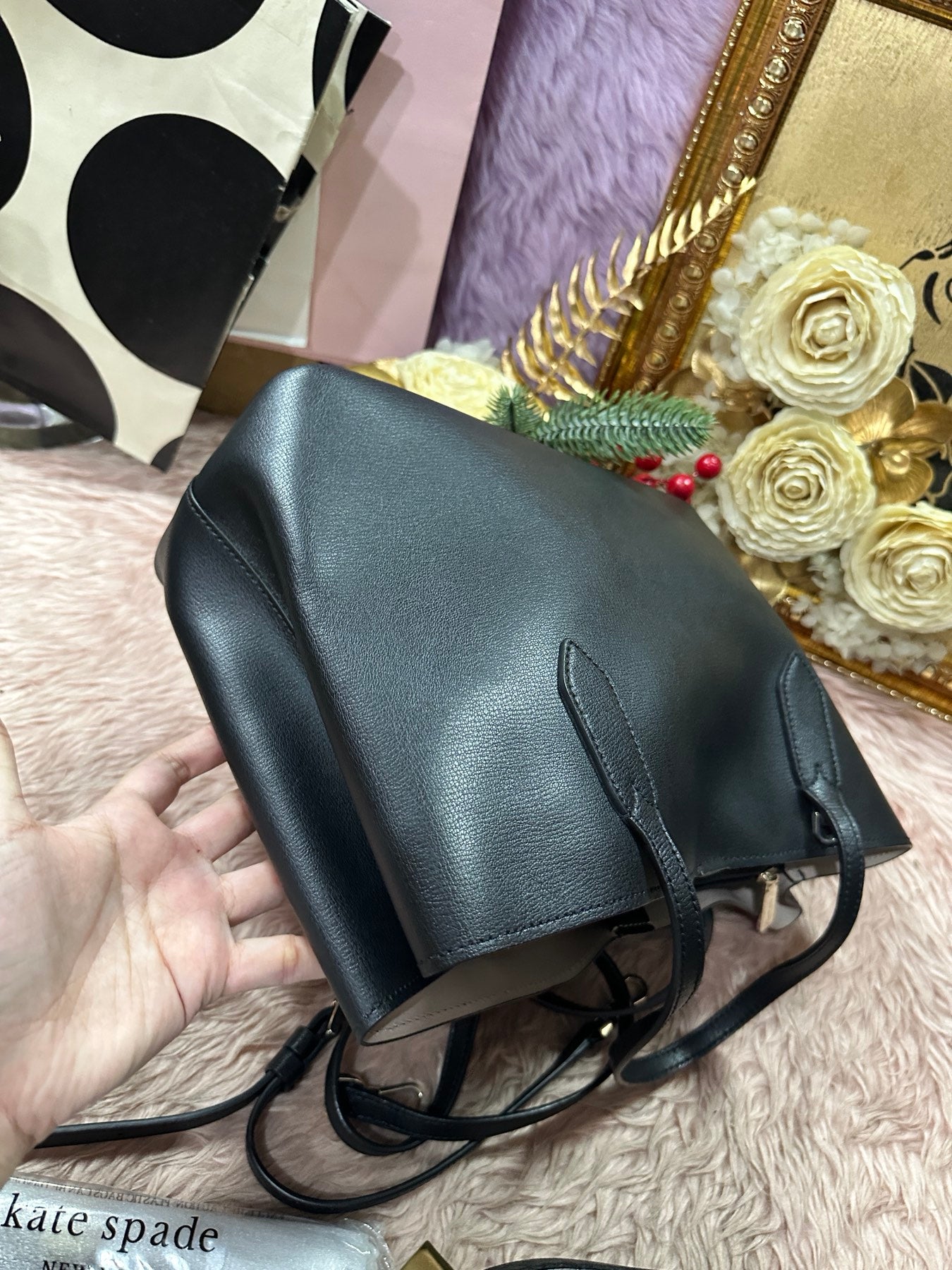 ORIG Preloved Kate Spade KS Harper Satchel Black Bag