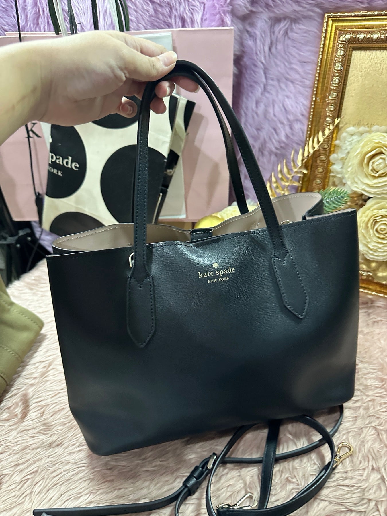ORIG Preloved Kate Spade KS Harper Satchel Black Bag