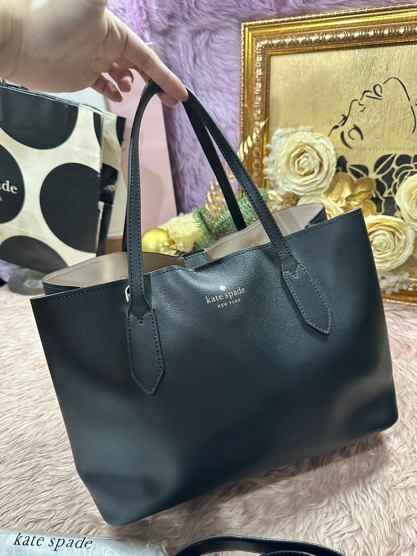 ORIG Preloved Kate Spade KS Harper Satchel Black Bag