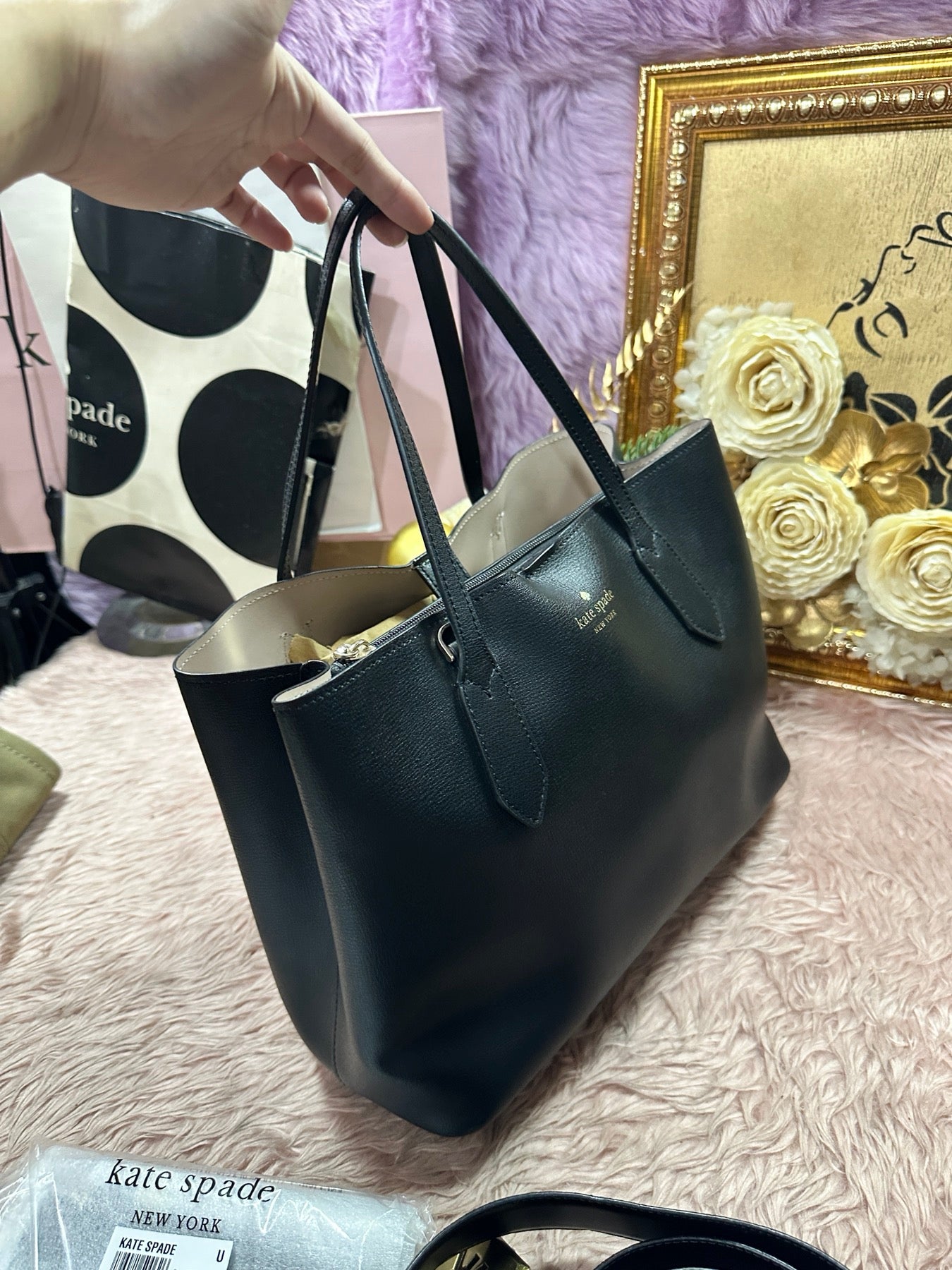 ORIG Preloved Kate Spade KS Harper Satchel Black Bag
