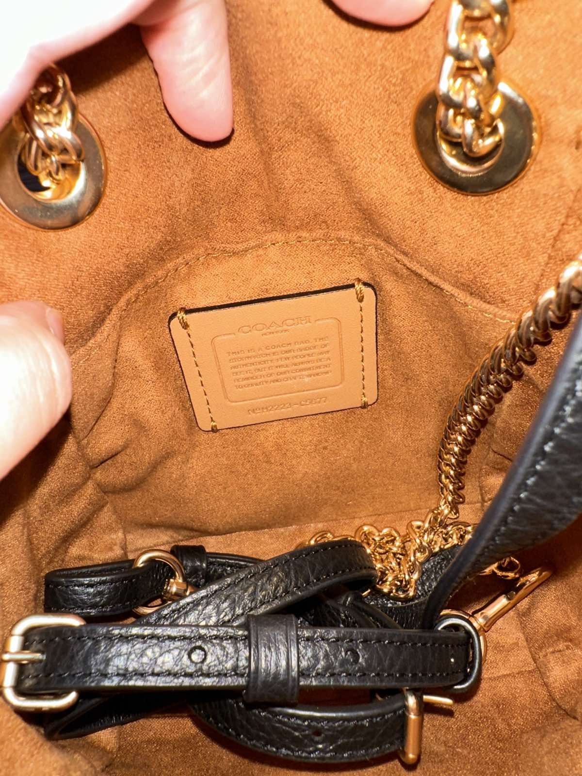 ORIG Preloved RARE Coach Convertible Backpack Small Black Bag