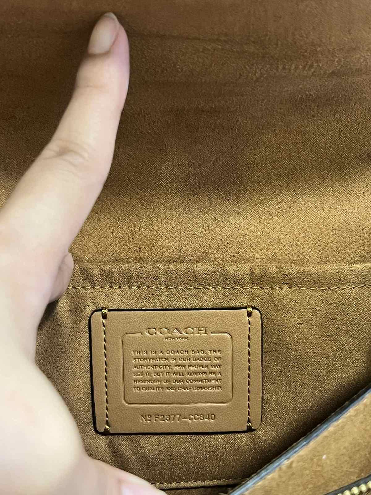 ORIG Preloved Coach Mini Klare Crossbody Small Croc Black Bag