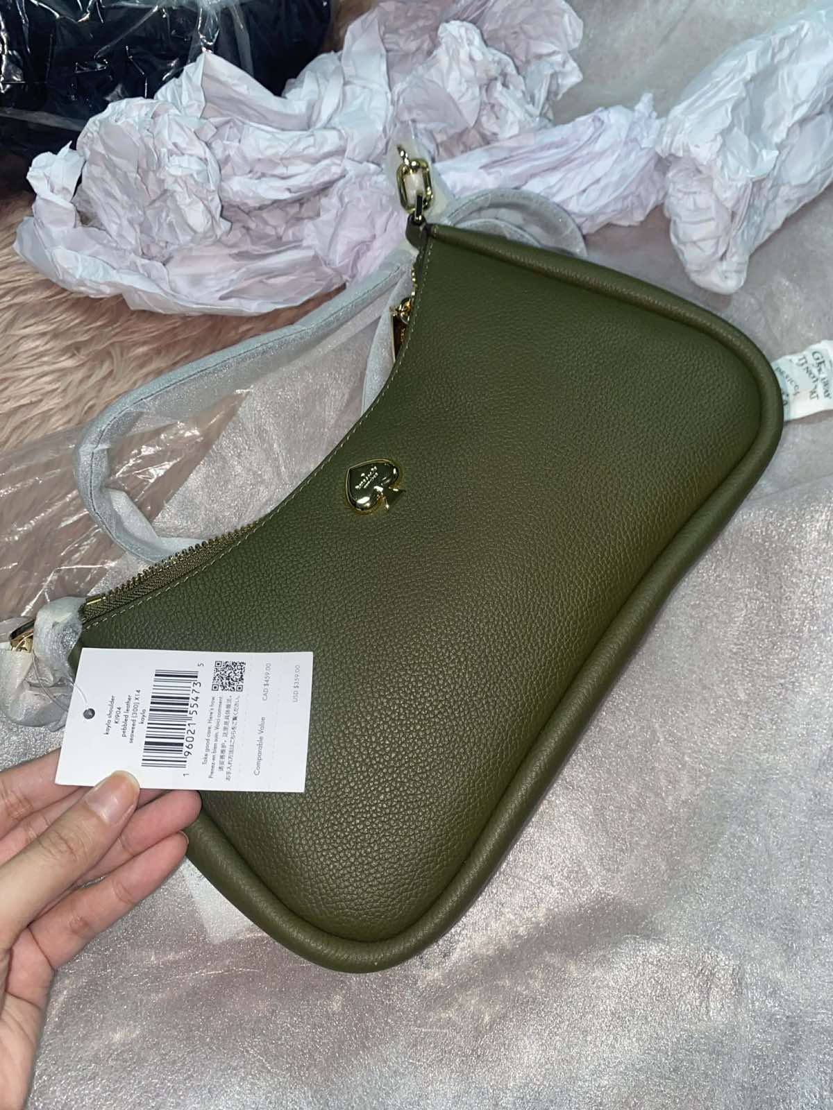 ORIG & IMPORTED Kate Spade KS Kayla Small Convertible Shoulder Green Bag