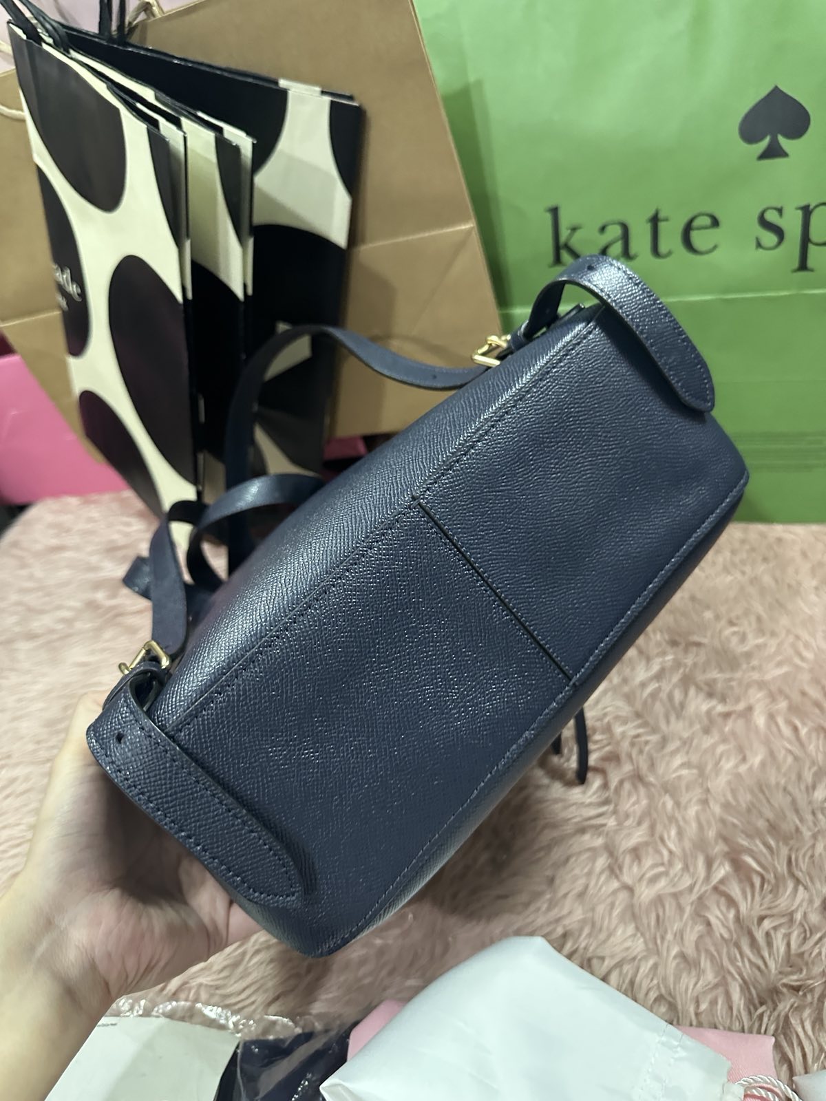 ORIG Preloved Coach Jordyn Navy Blue Backpack