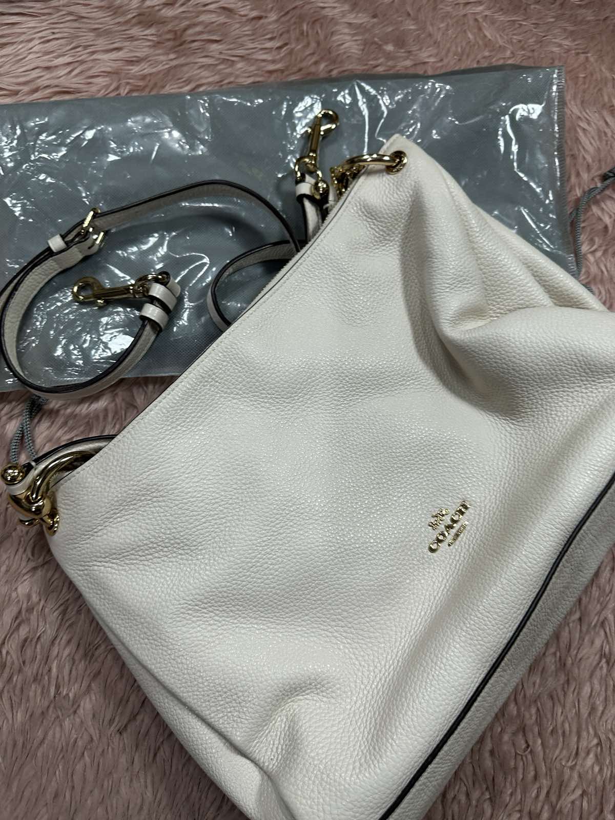 ORIG Preloved Coach Clarkson Hobo White Bag