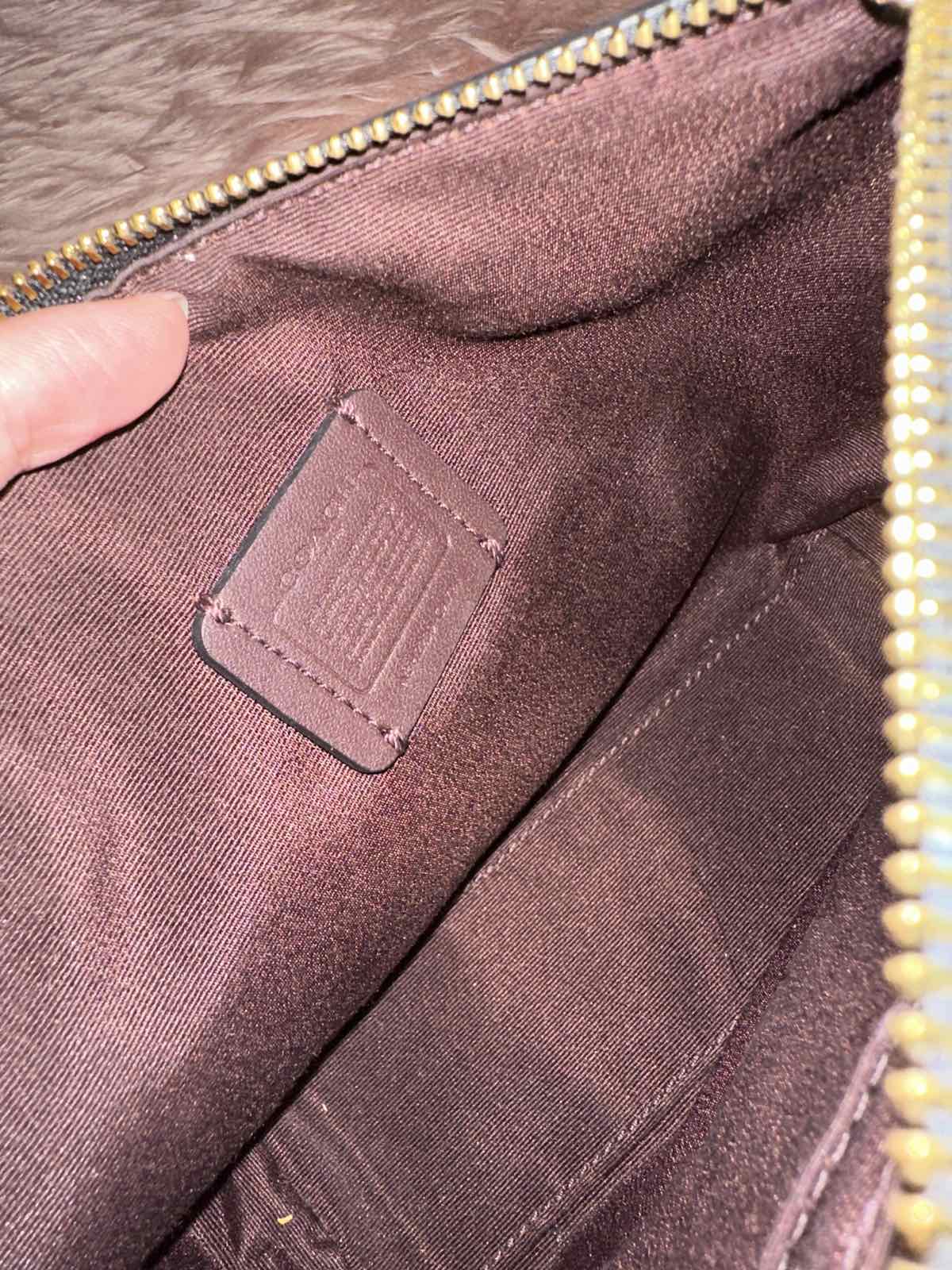 ORIG Preloved Coach Mini Gallery Crossbody Small Brown Bag in Signature Canvas