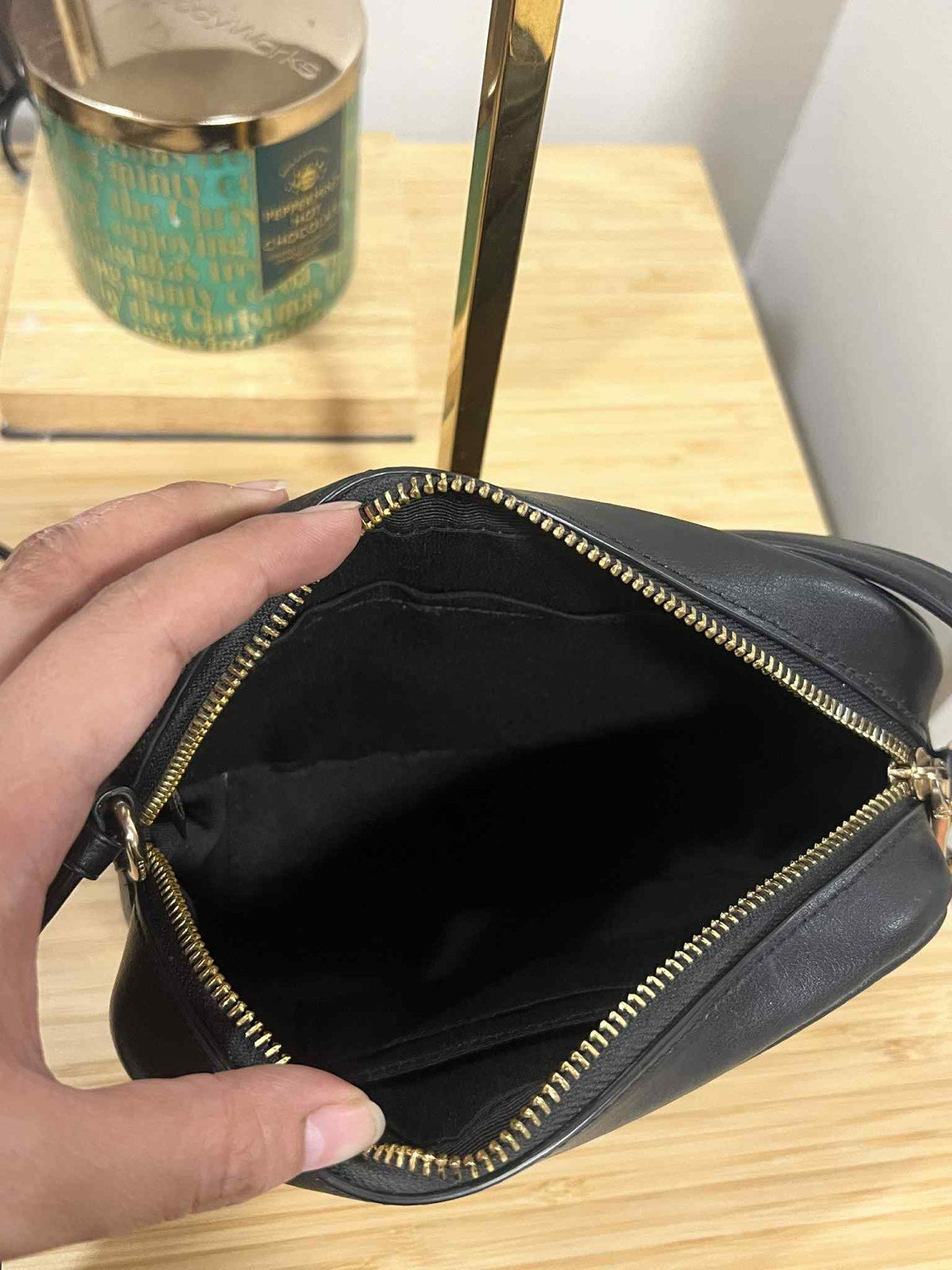 ORIG Preloved Coach Mini Jamie Camera Brown Bag In Signature Canvas