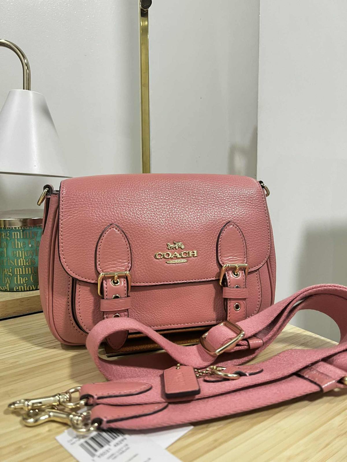 ORIG Preloved Coach Lucy Crossbody Flap Pink Taffy Bag