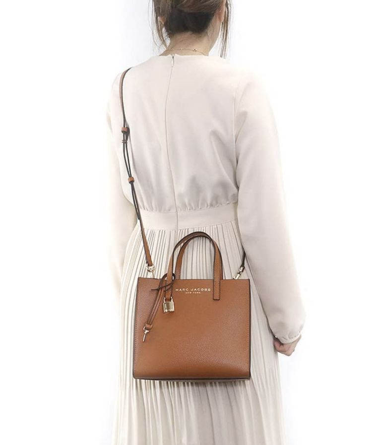 ORIG & IMPORTED Marc Jacobs MJ Mini Grind Tote Smoked Almond Brown Bag