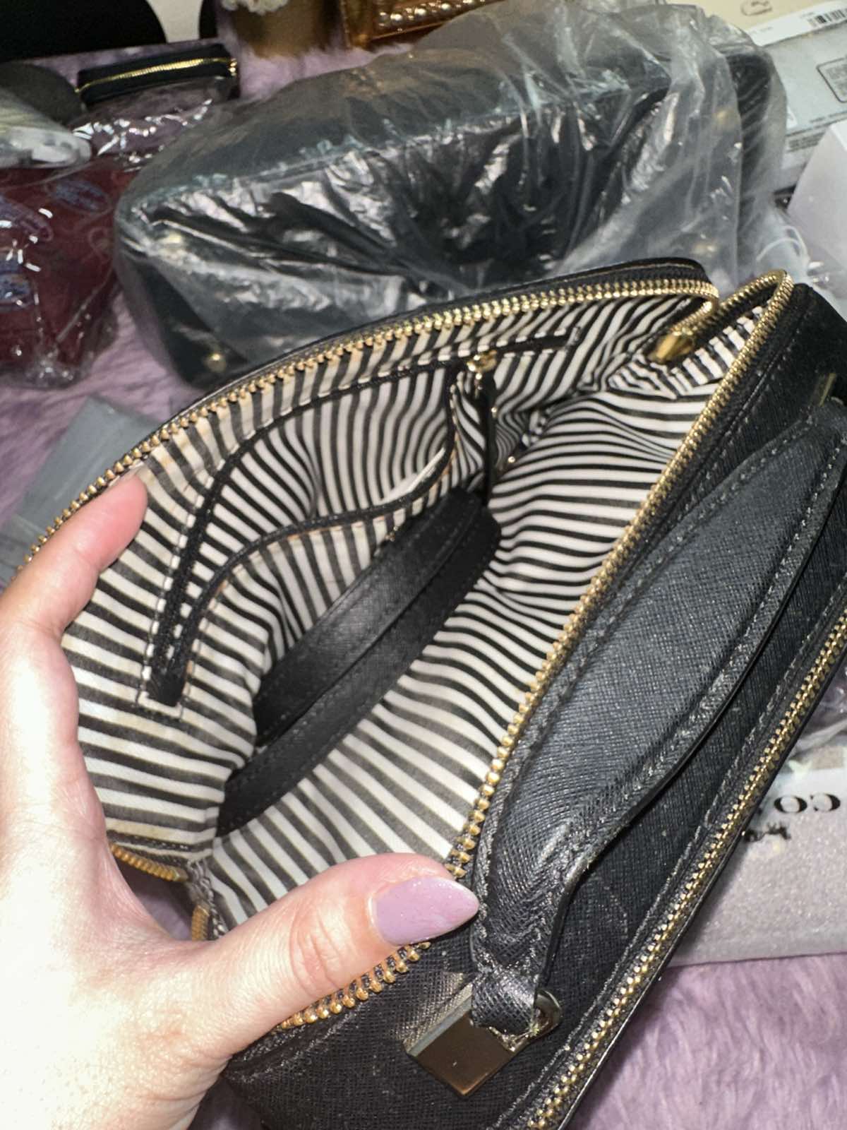 ORIG Preloved Kate Spade KS Large Juliet Crossbody Beige Bag