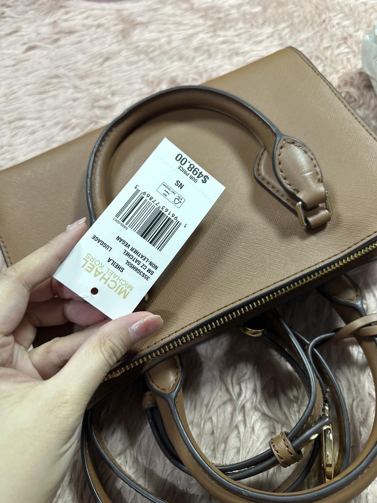 ORIG & IMPORTED Michael Kors Sheila Satchel Small Brown Bag