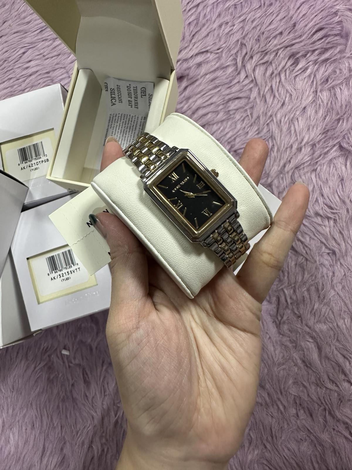 ORIG & IMPORTED Anne Klein AK Two Tone Watch Gold/Silver AK-5305BKTT