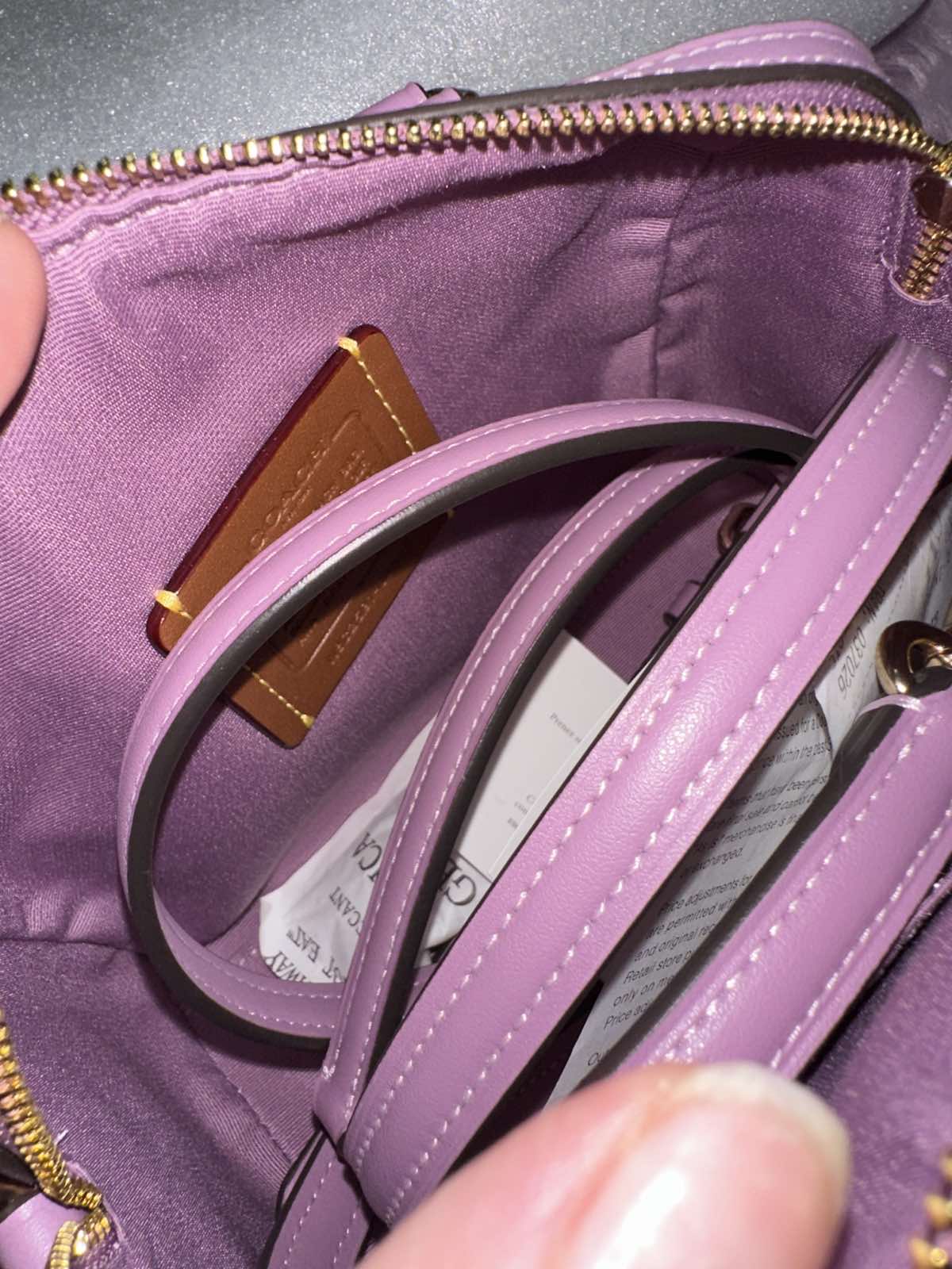 ORIG & IMPORTED Coach Mini Rowan Crossbody Small Bag With Floral Purple Print