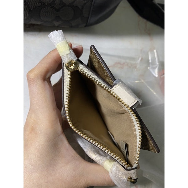 SALE! ❤️ AUTHENTIC COACH Attachment Card Case In Signature Canvas Card Holder Wallet