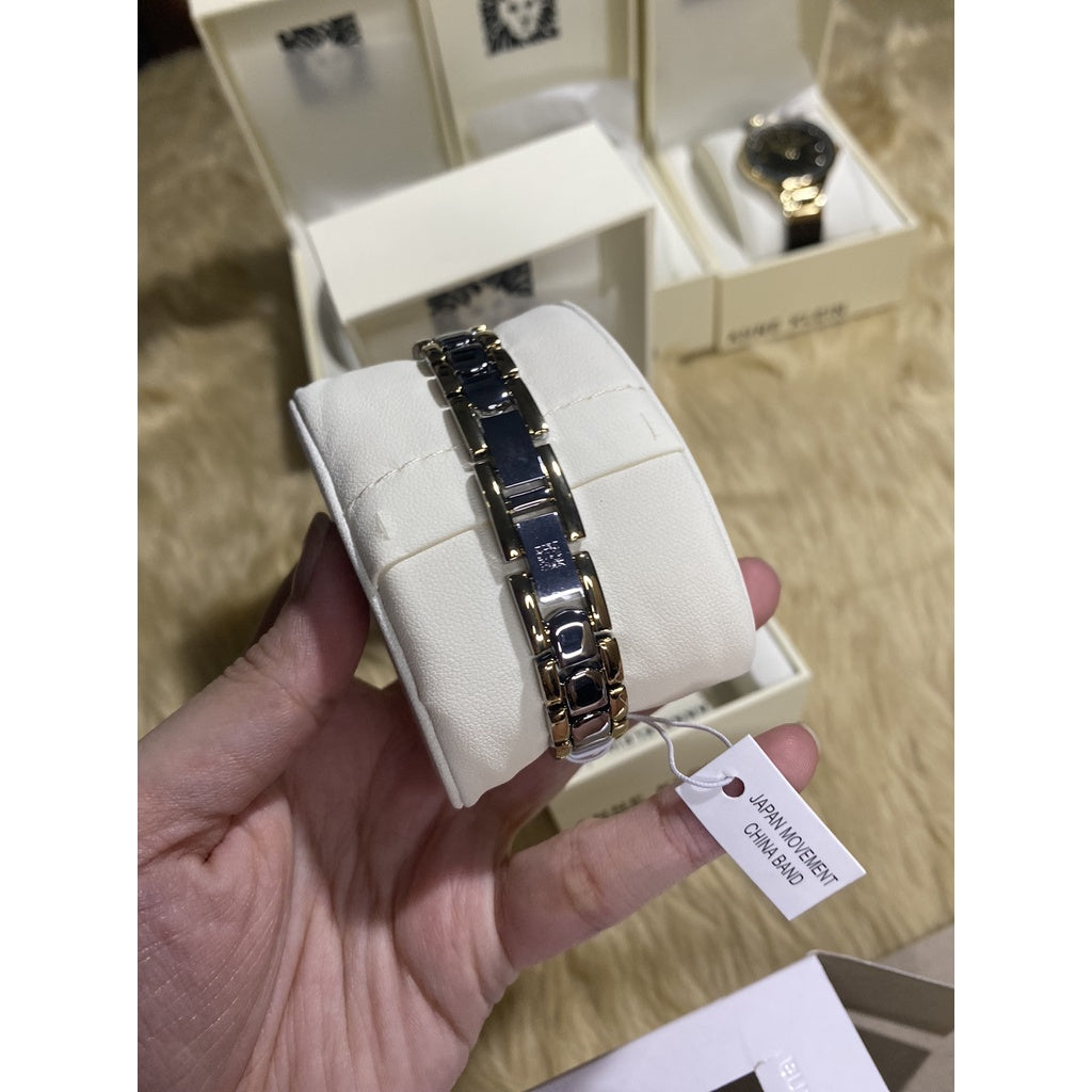 AUTHENTIC Anne Klein Women's 10-6777SVTT Two-Tone Dress Watch with an Easy to Read Dial