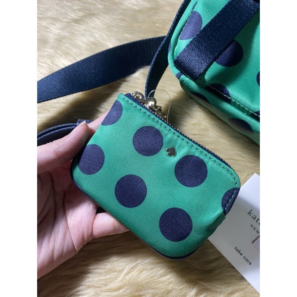 SALE! ❤️ AUTHENTIC KateSpade KS chelsea delightful dot camera bag nylon green